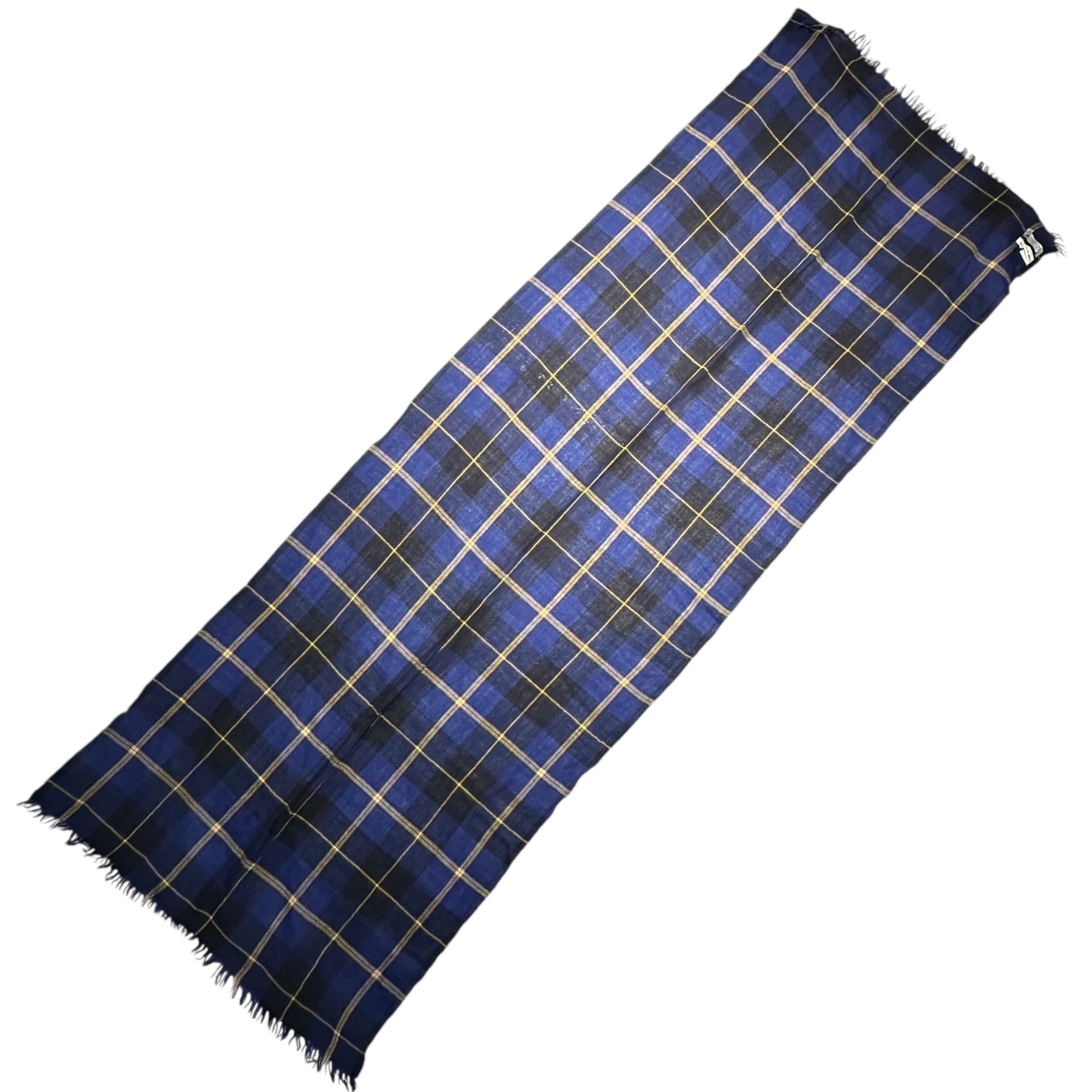 COMME des GARCONS(コムデギャルソン) "LOCHCARRON" Tartan Check Wool Stole タータン チェック ウール ストール OJ-K008 ブルー×イエロー LOCHCARRON生地使用 マフラー