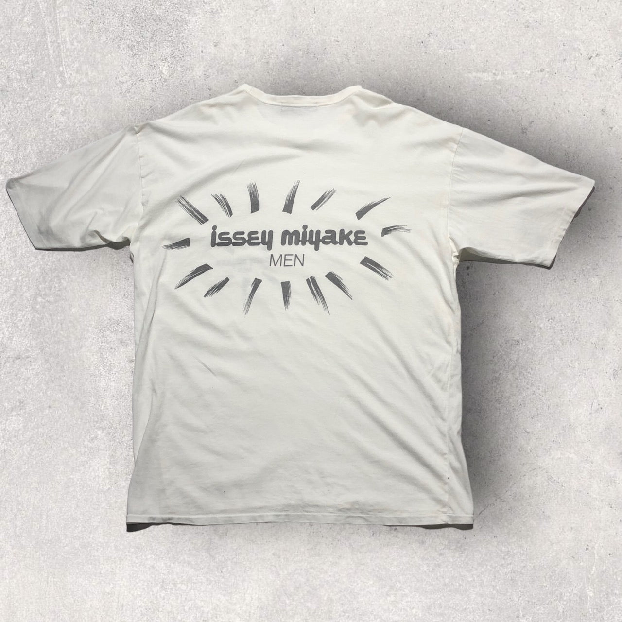 ISSEY MIYAKE MEN(イッセイミヤケメン) 80's vintage logo T-shirt 初期 ヴィンテージ ロゴ Tシャツ XM08241DC FREE ホワイト 筆タグ 80年代 半袖