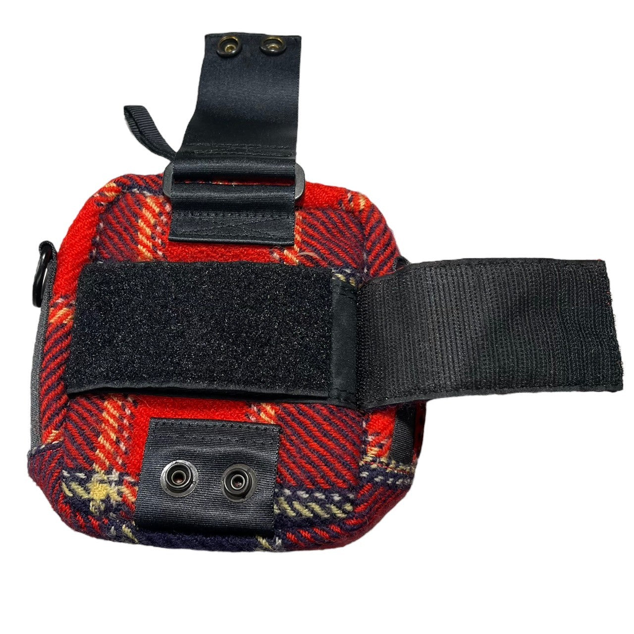 COMME des GARCONS JUNYA WATANABE MAN×PORTER(コムデギャルソンジュンヤワタナベマン×ポーター) 02AW Tartan check wool shoulder pouch タータン チェック ウール ショルダー ポーチ レッド×ネイビー 00s コラボ ショルダー バッグ ウエスト ベルト