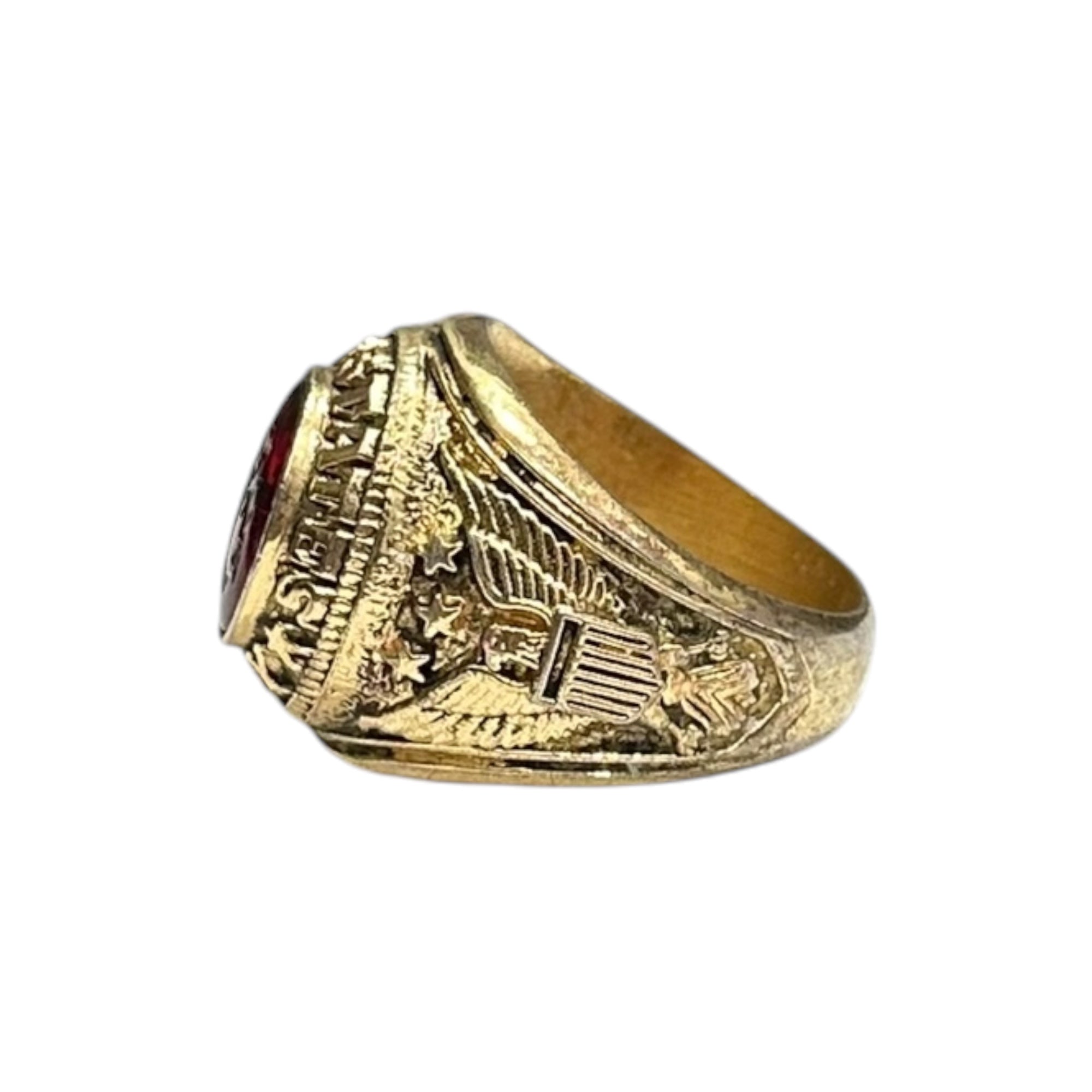 US NAVY(アメリカ海軍) 1970's~1980's 18KGE USN Calss Ring カレッジ リング 20号 ゴールド 70年代～80年代 ヴィンテージ アメリカ海兵隊