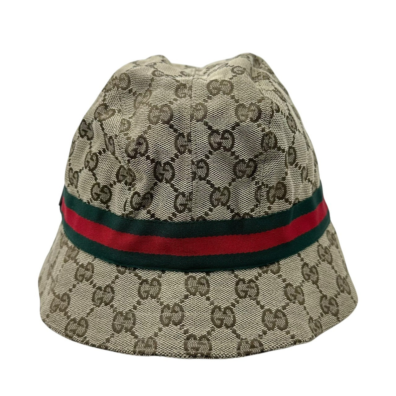 GUCCI(グッチ) 00's Sherry line GG canvas bucket hat シェリーライン GGキャンバス バケット ハット ABB0000263 XL ベージュ×グリーン×レッド