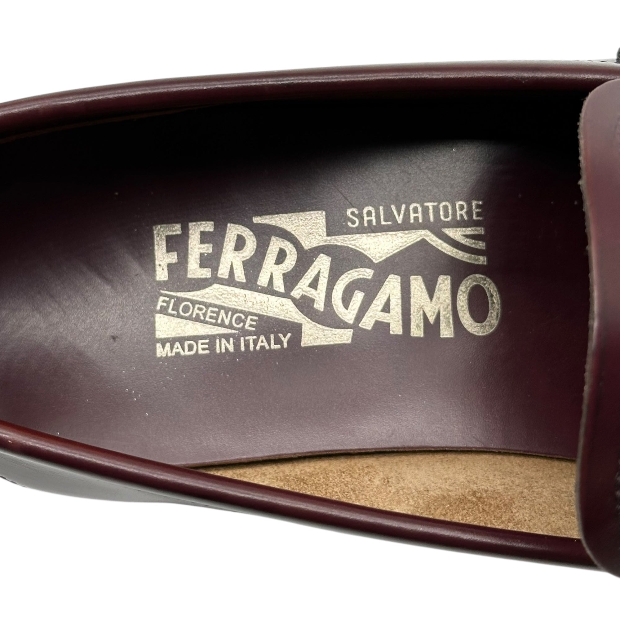 Salvatore Ferragamo(サルヴァトーレフェラガモ) Gancini Leather Loafers ガンチーニ 金具 レザー ローファー 36266 7 1/2 EE(25.5cm) ブラウン