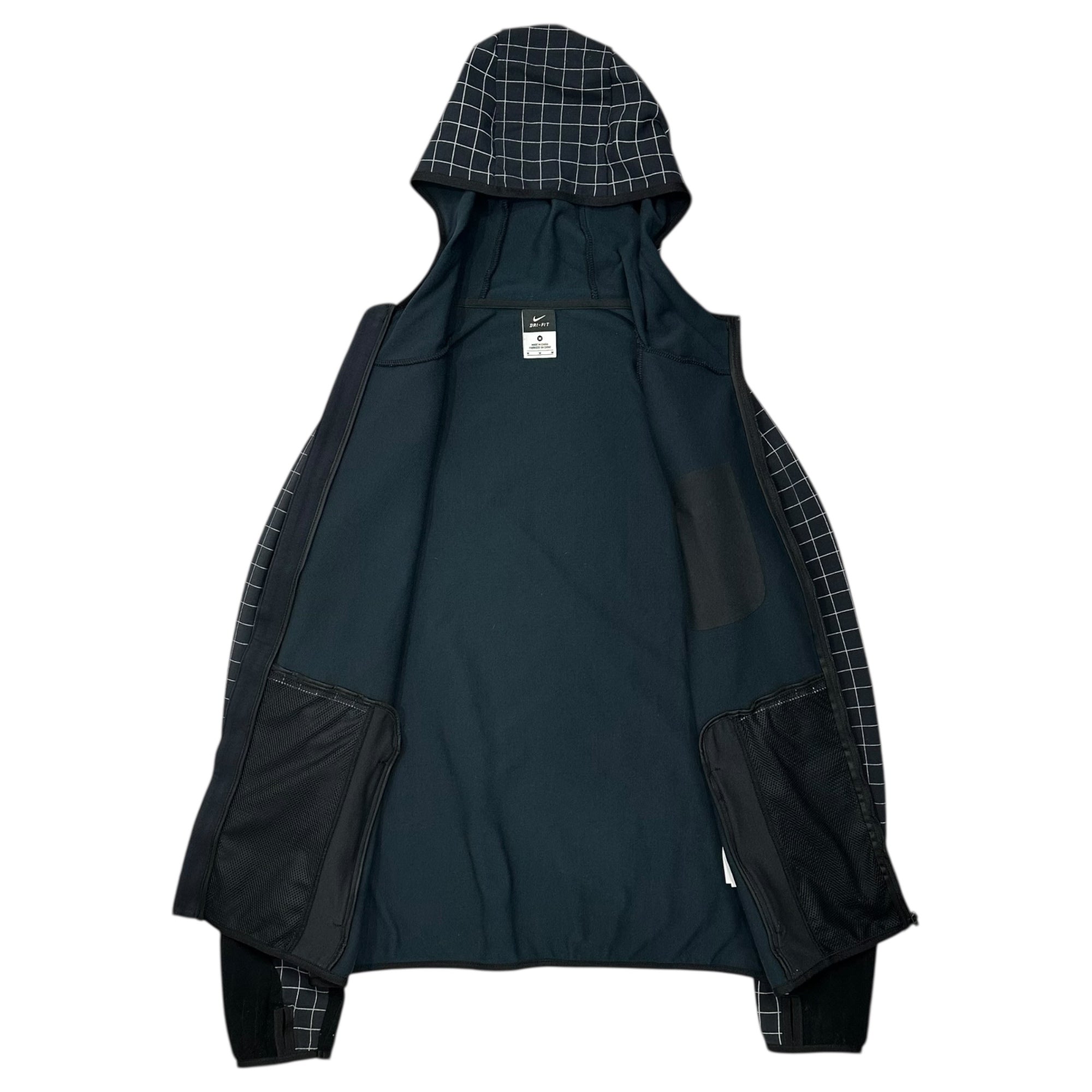 GYAKUSOU × AFFA(ギャクソウ × エーエフエフエー) Spider Check Zip-Up Hoodie スパイダーチェック ジップアップ フーデッド ジャケット パーカー 419068-010 M ブラック×ホワイト パーカー コラボ NIKE × UNDERCOVER アンダーカバー 名作 稀少品