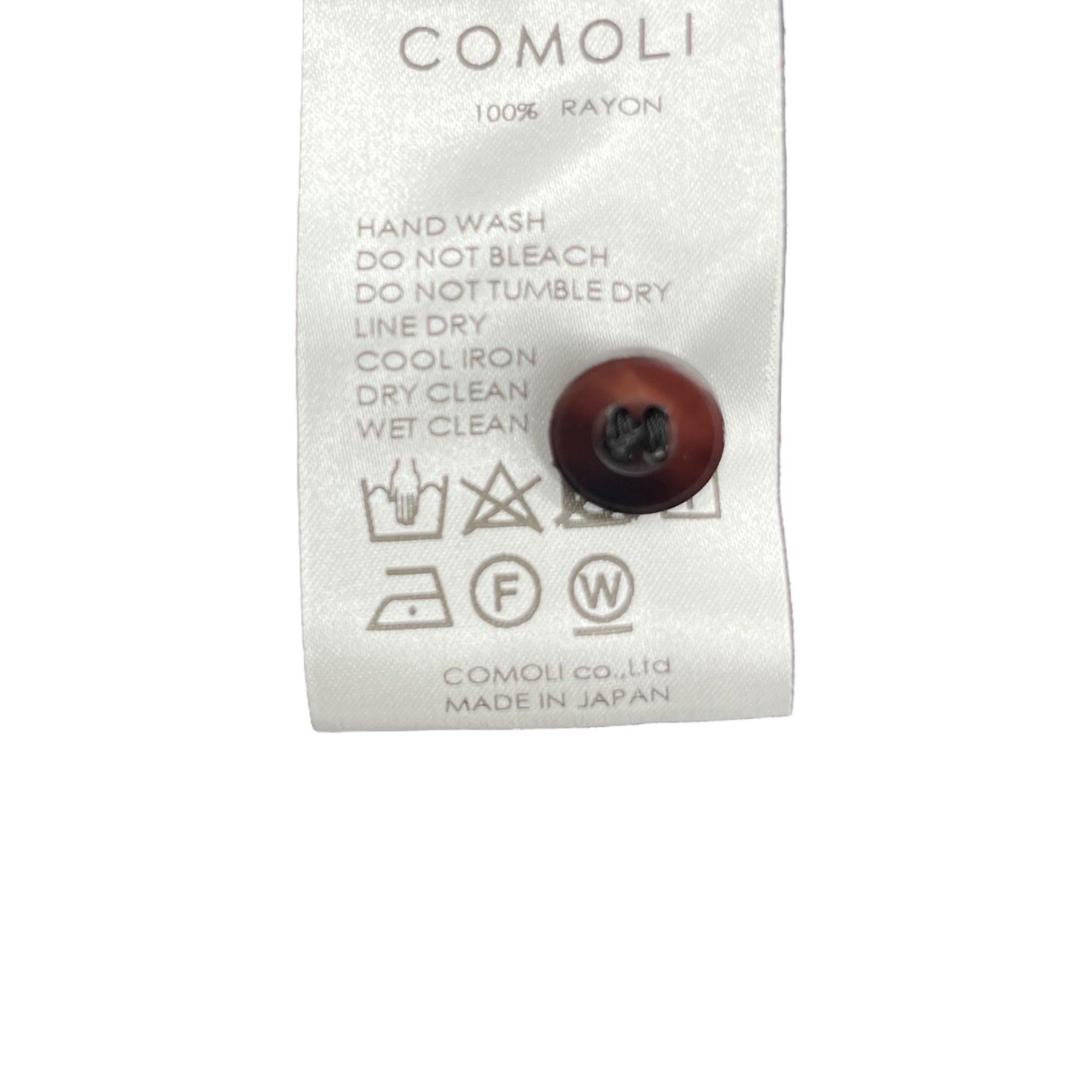 COMOLI(コモリ) 24SS Rayon collar open shirt (check) レーヨン