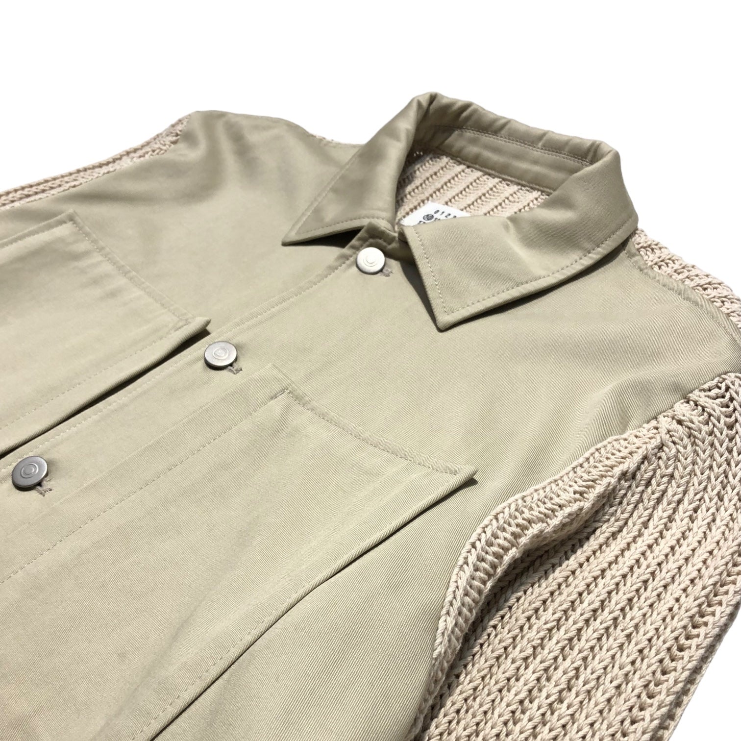 MAISON MARGIELA(メゾンマルジェラ) 20SS knit docking work jacket ニット ドッキング ワーク