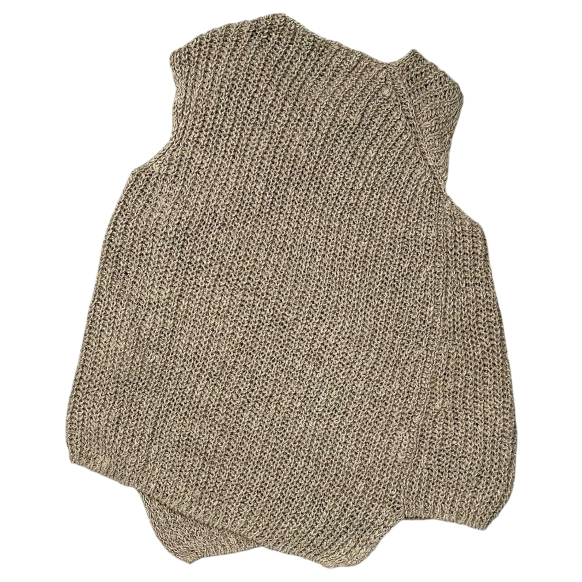 COMME des GARCONS(コムデギャルソン) 2026SS Twisted linen sleeveless knit 捻じれ リネン ノースリーブ ニット GQ-N008 XS ベージュ AD2025 ベスト