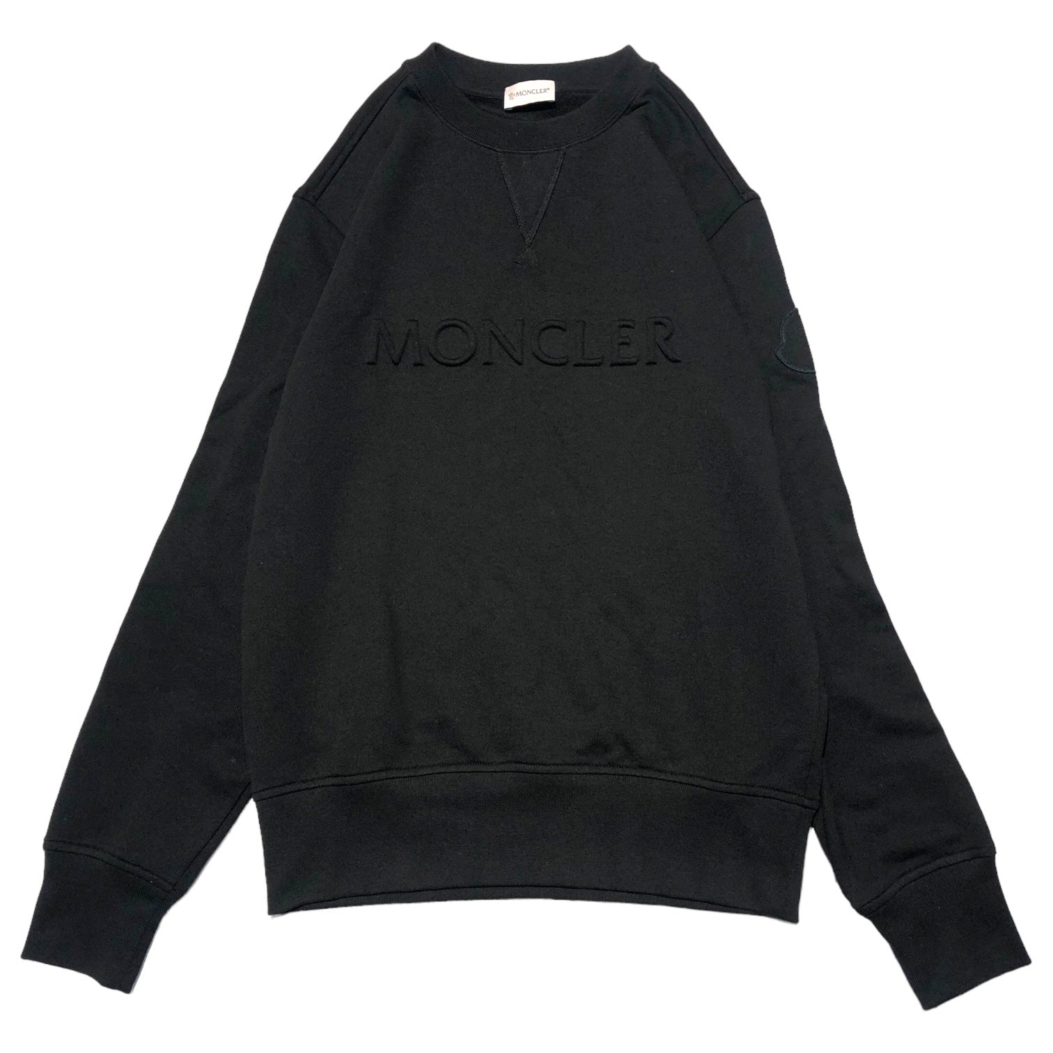 MONCLER(モンクレール) 23AW FELPA GIROCOLLO クルーネック ロゴ スウェット I10918G00027 899WP S  ブラック