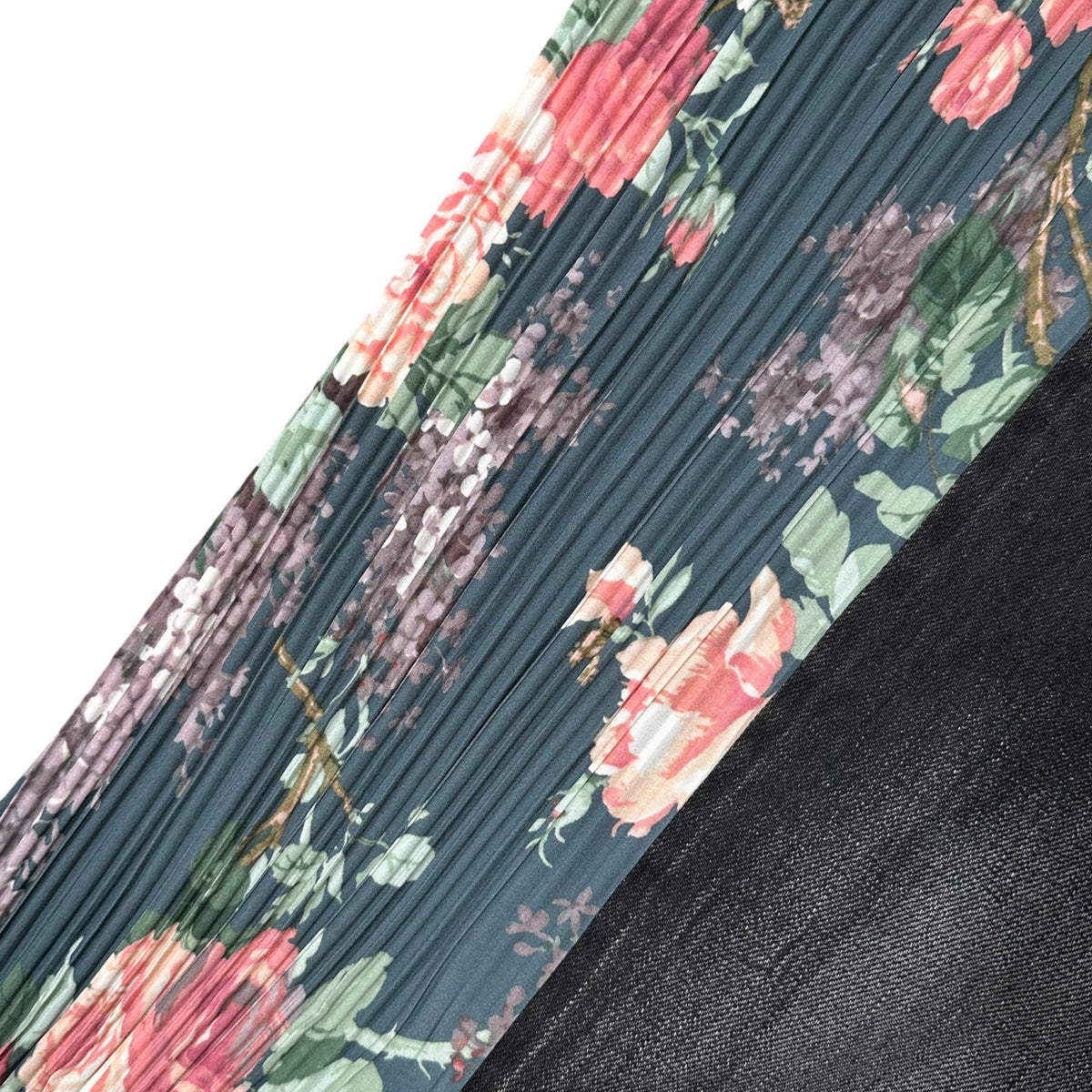 JUNYA WATANABE × Levi's(ジュンヤワタナベ × リーバイス)  2024AW Floral-Pleated Panel Black Denim Pants フラワー プリーツ パネル ブラック デニム パンツ JN-P107 S ブラック×ブルー AD2024