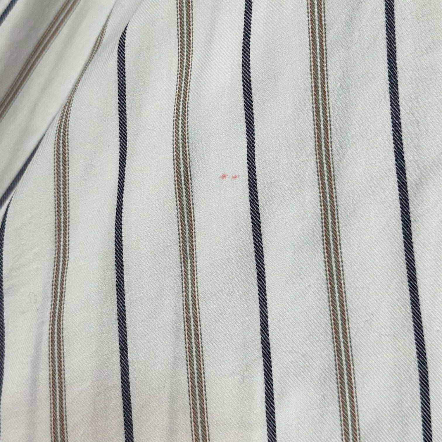 COMME des GARCONS HOMME(コムデギャルソンオム) 80's~90's Striped Regular Collar L/S Shirt ストライプ レギュラー カラー 長袖 シャツ 表記無(ML程度) ホワイト×ネイビー 80年代～90年代 アーカイブ