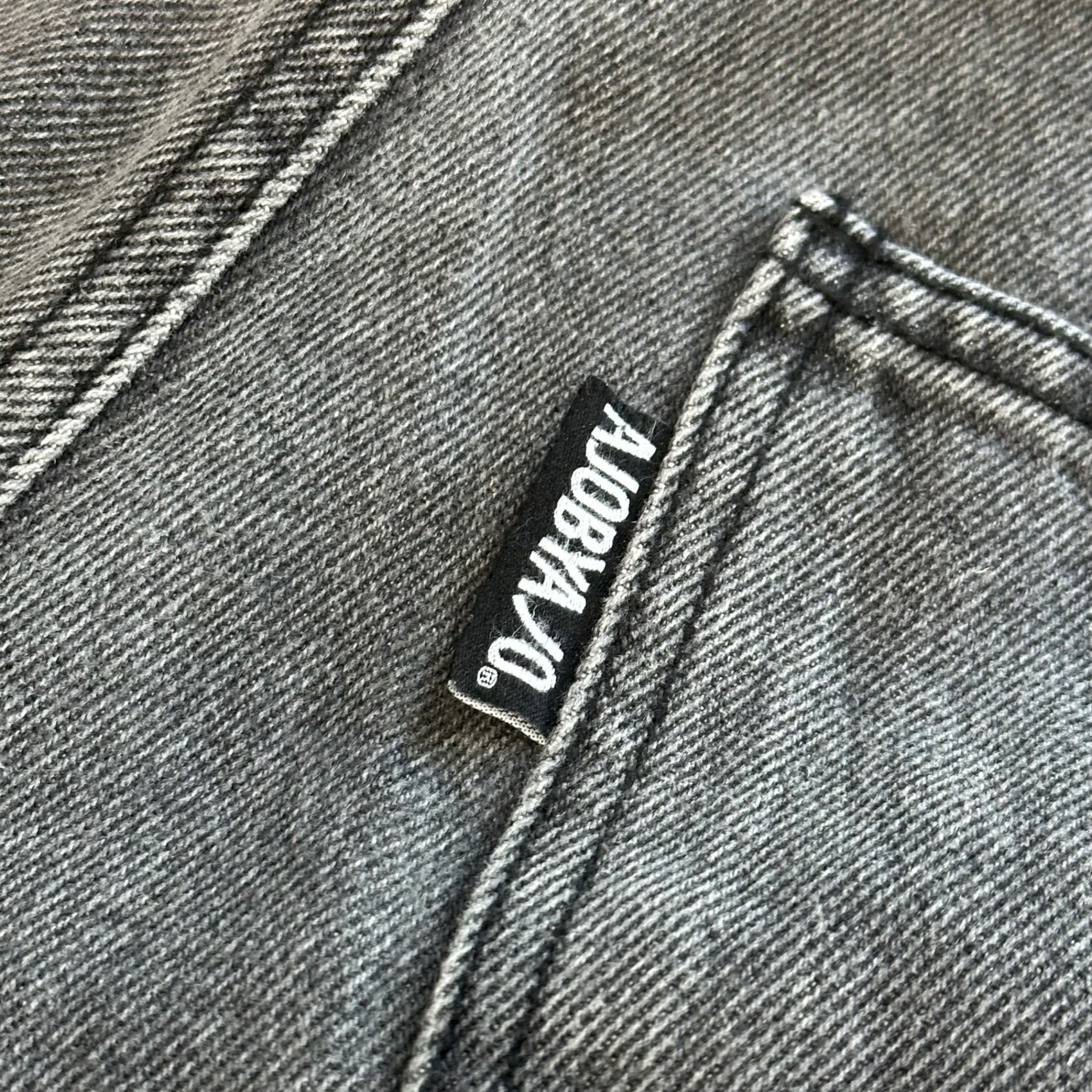 Ajobyajo(アジョバイアジョ) Baggy Silhouette Black Denim Pants バギー シルエット ブラック デニム パンツ XL ブラック(フェード)