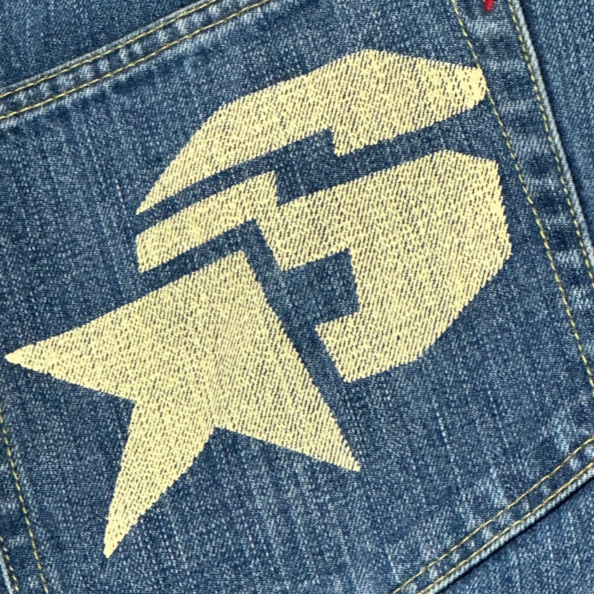 SANTASTIC!(サンタスティック) Back Paint Straight Denim Pants バック ペイント ストレート デニム パンツ E99001 L インディゴ