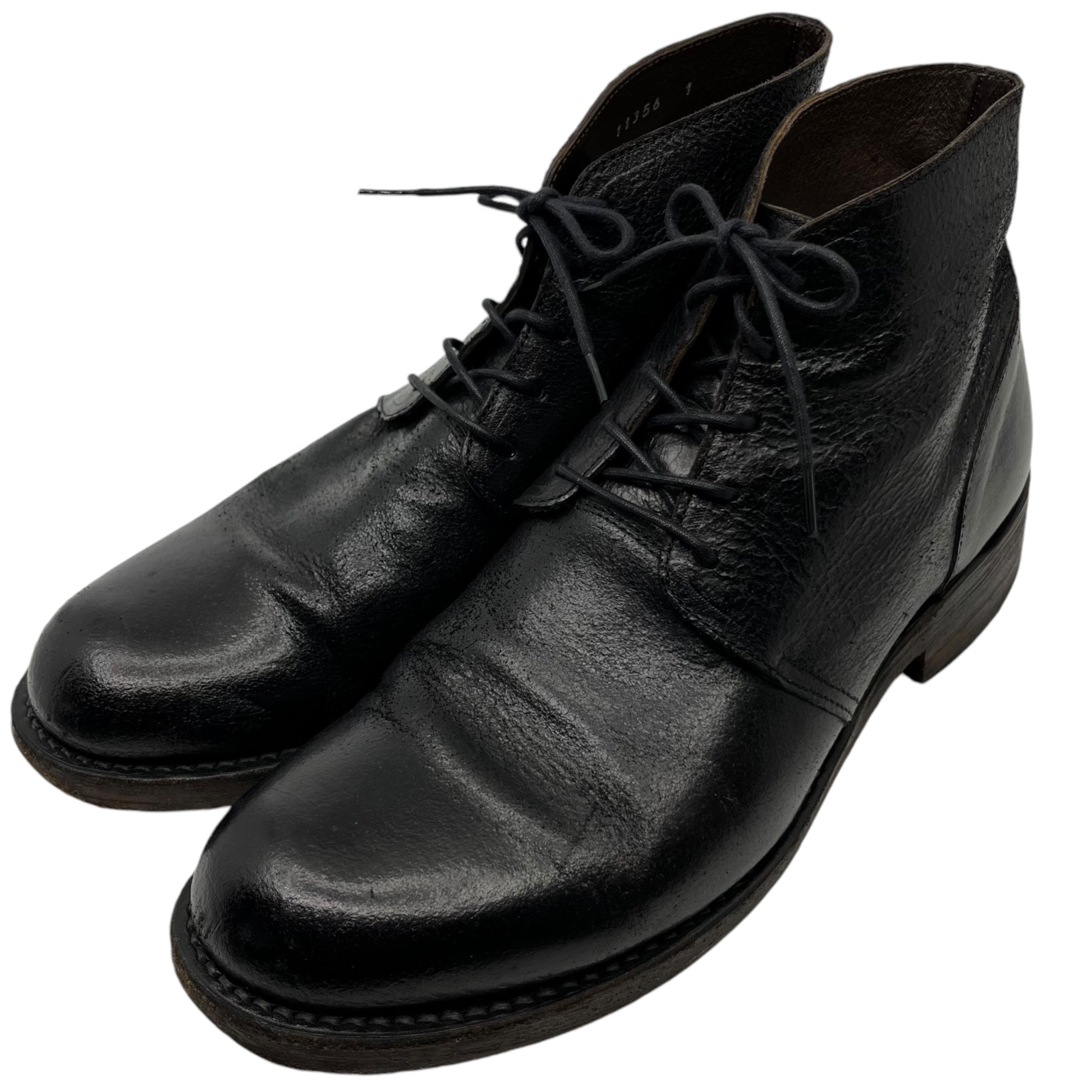 N4(エヌフォー) 5 hole lace up boots 5ホール レースアップ ブーツ 1 ブラック