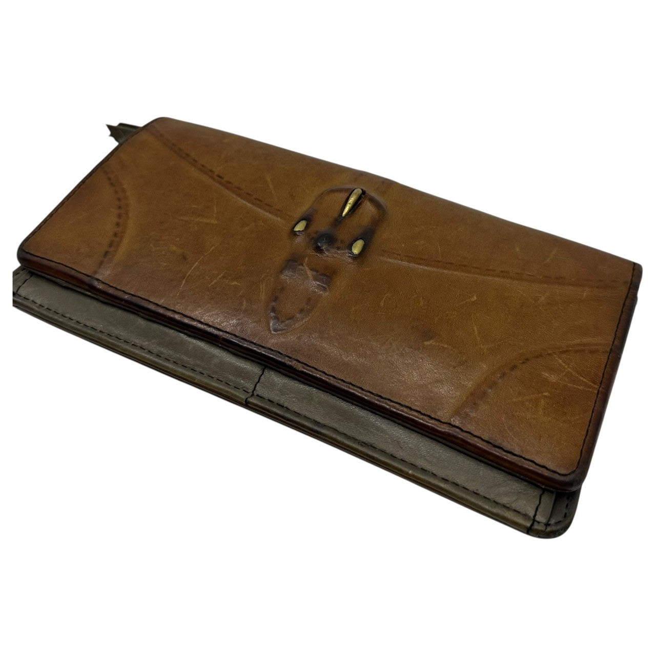 Maison MIHARA YASUHIRO(メゾンミハラヤスヒロ) "INVISIBLE" Long Wallet あぶり出し ロング ウォレット レザー 長財布 ブラウン