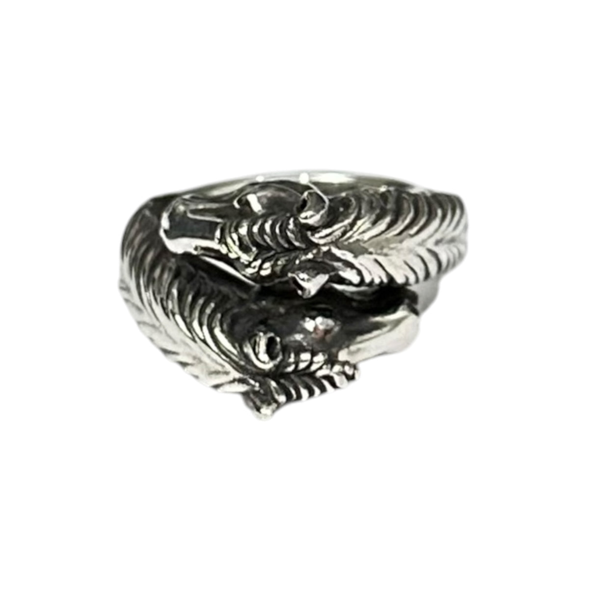 Peanuts&Co.(ピーナッツアンドカンパニー)  TWO FACE HORSE RING 2フェイス ホース リング ブラック ダイヤモンド 11号 シルバー 馬 指輪