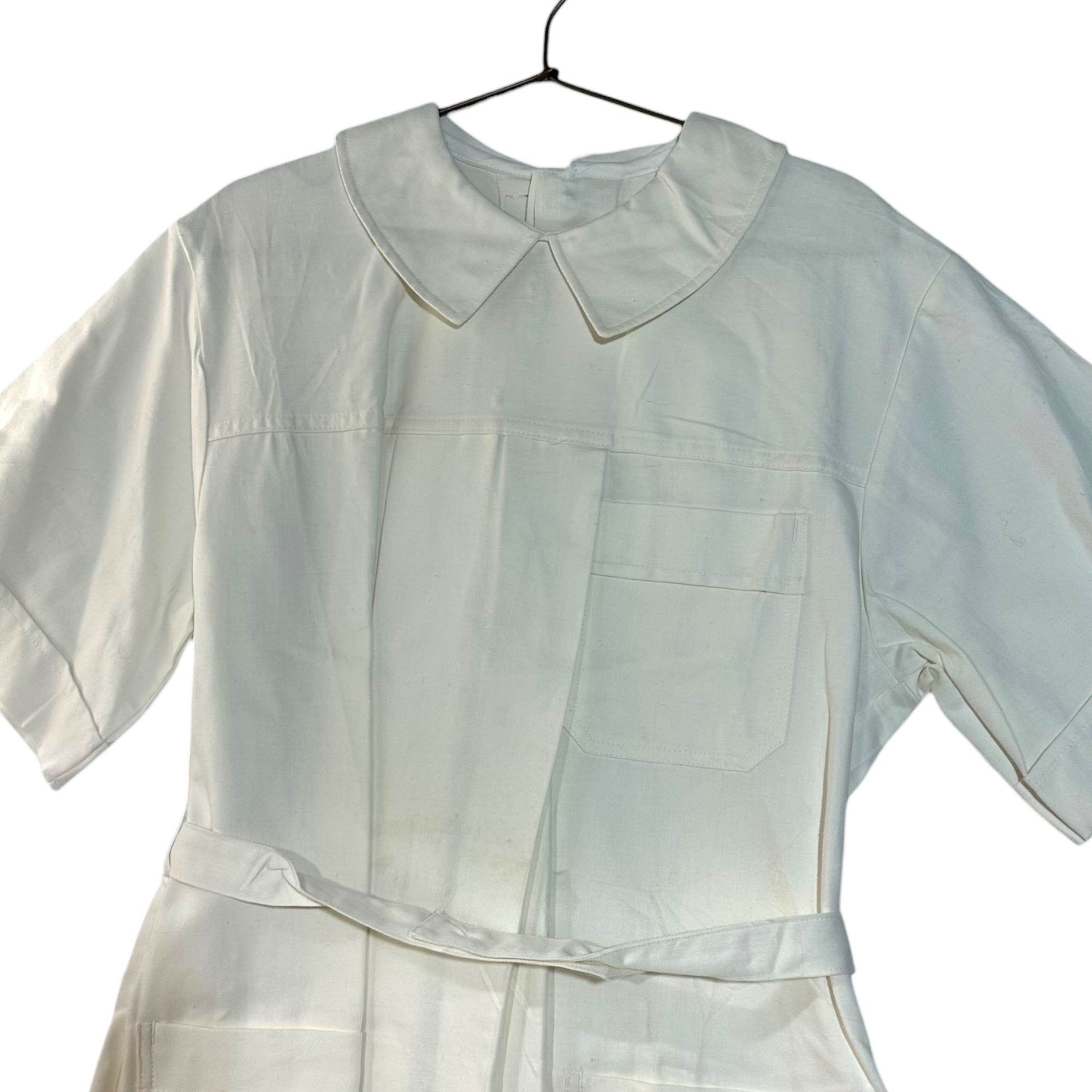 VINTAGE(ヴィンテージ) 70'~80's~ medical dress メディカル ドレス サージカル 襟付きワンピース 42(M程度) ホワイト