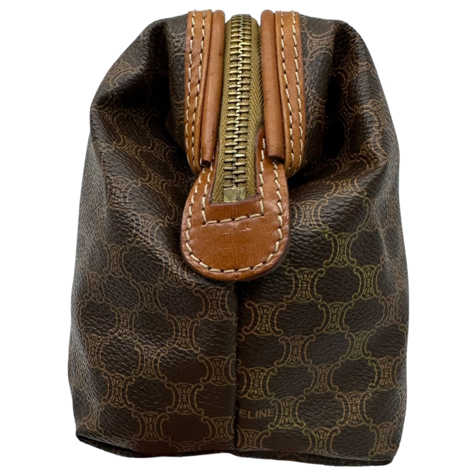 CELINE(セリーヌ) Macadam Pattern Cosmetic Pouch マカダム柄 コスメ ポーチ ブラウン OLD オールド