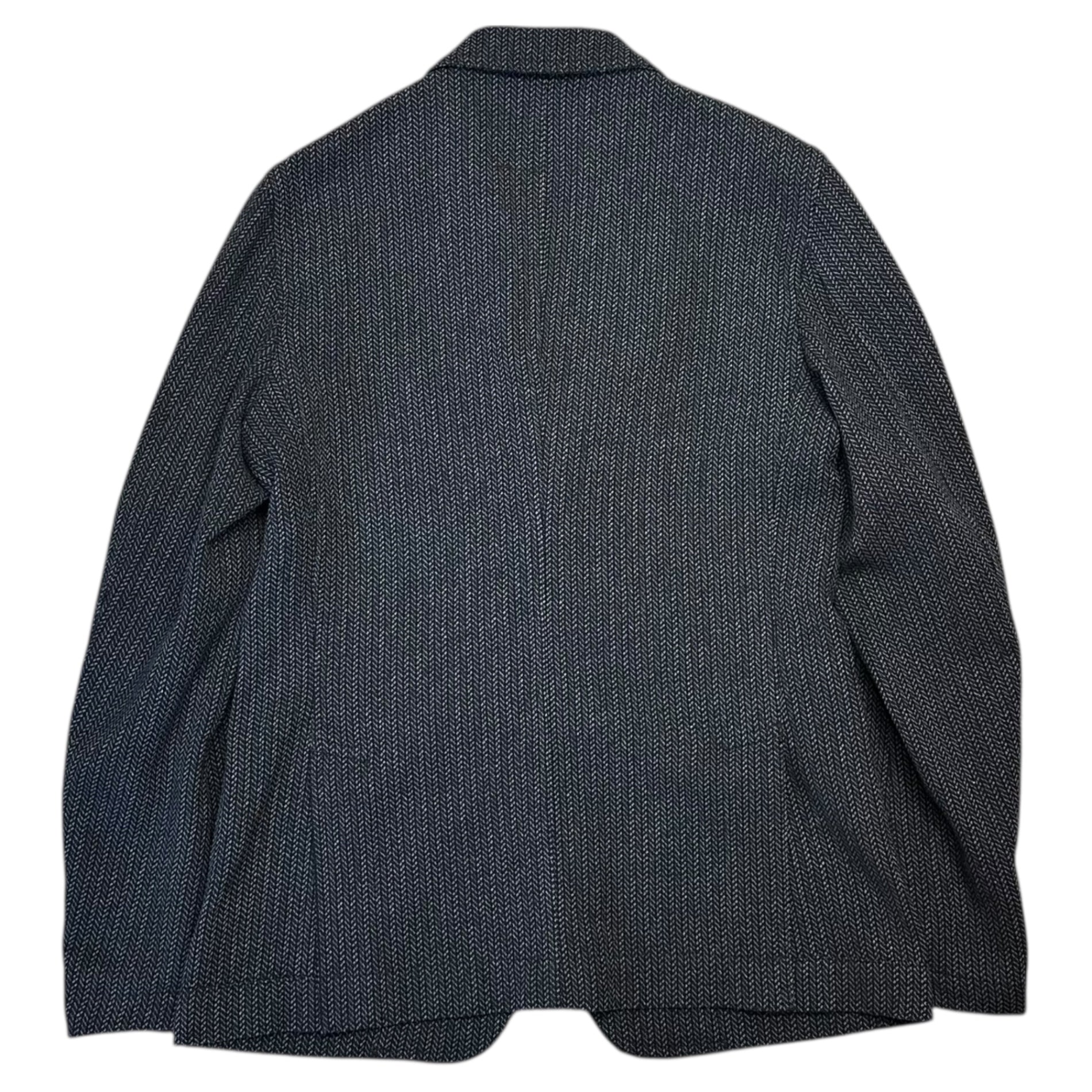 COMME des GARCONS HOMME DEUX(コムデギャルソンオムドゥ) 17AW Herringbone Wool 2-Button Tailored Jacket ヘリンボーン ウール 2B テーラード ジャケット DT-J054 S グレー AD2017