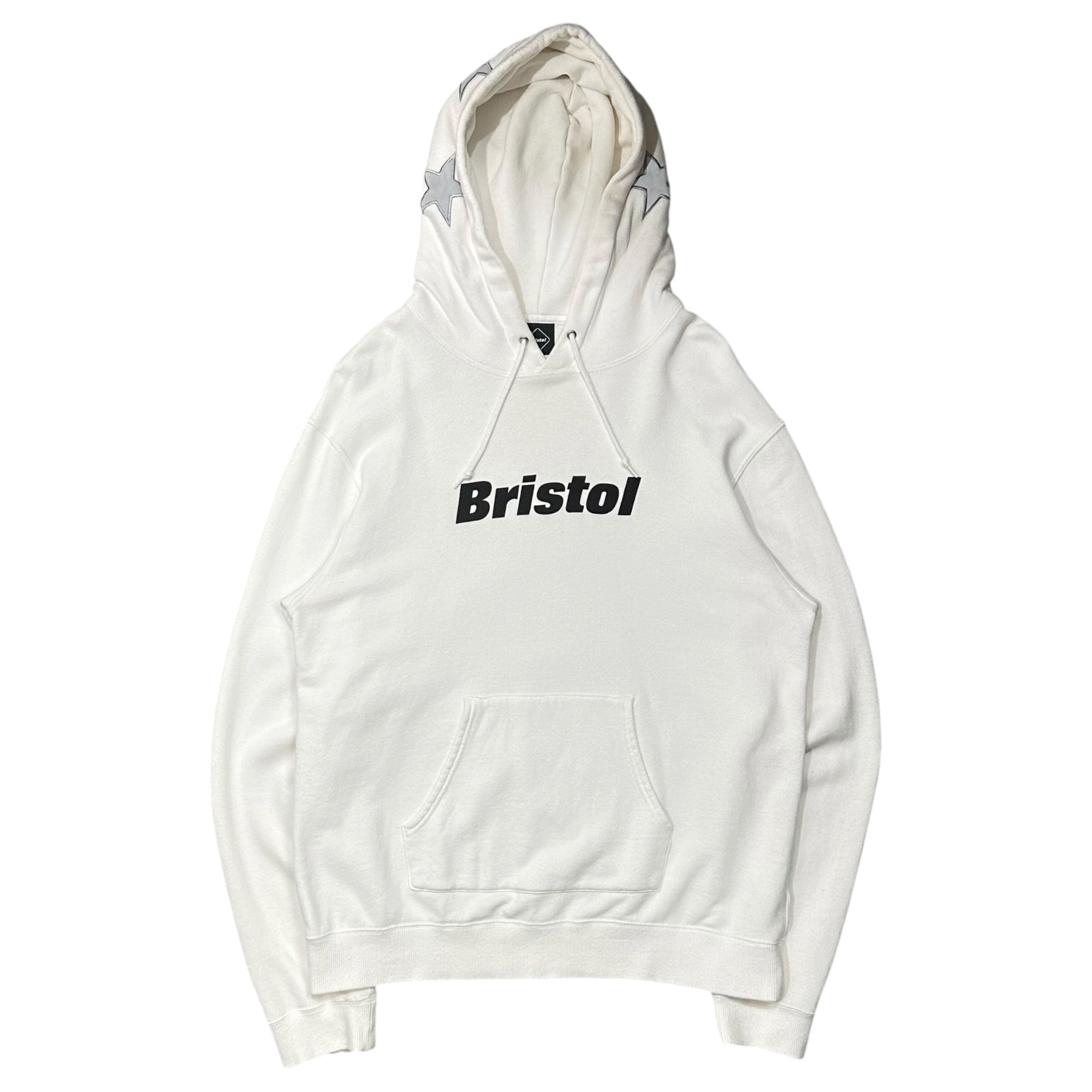 F.C.Real Bristol FCRB(エフシーレアルブリストル) REFLECTIVE STAR PULLOVER HOODY リフレクティブ スター プルオーバー フーディ パーカー FCRB-189061 L ホワイト×ブラック
