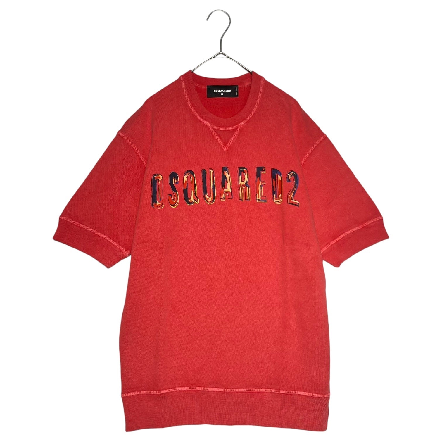 DSQUARED2(ディースクエアード) Brand logo short sleeve sweatshirts ロゴ 半袖 スウェット S71GU0223 M レッド