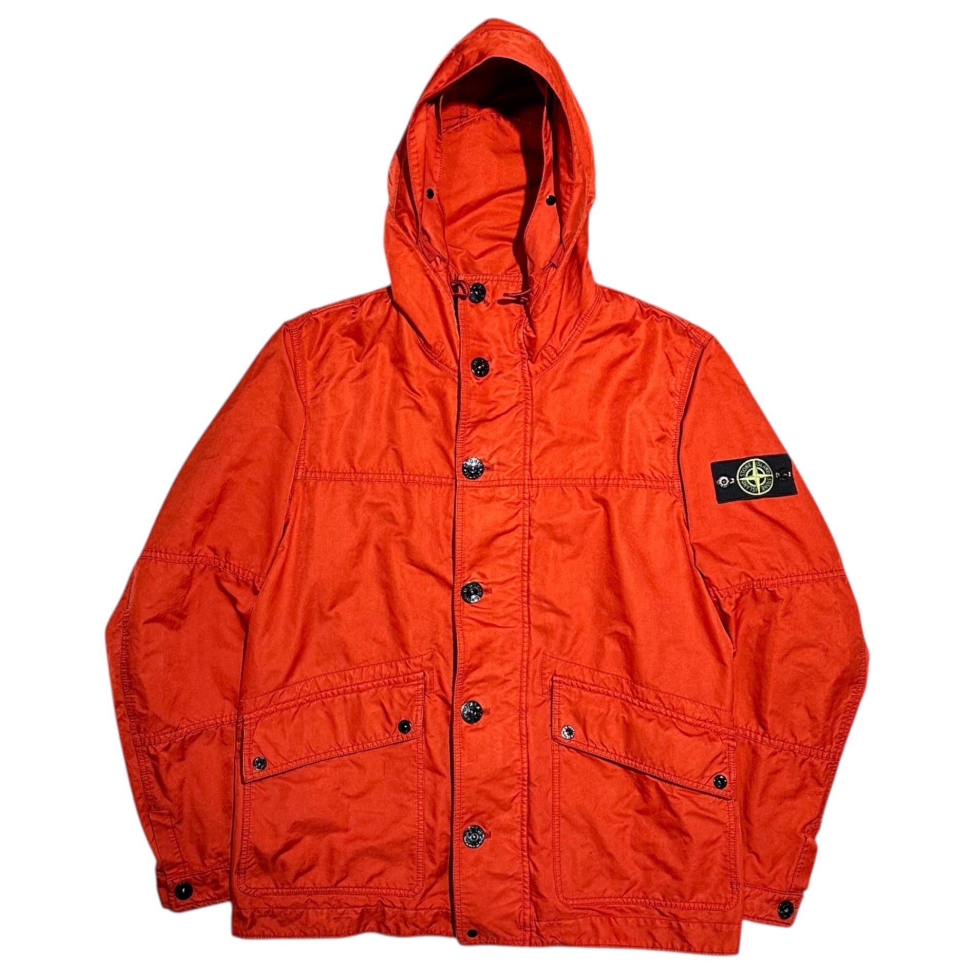 STONE ISLAND(ストーンアイランド) 14AW David TC Double Lined Felt Hood Mid Parka デイビッド TC ダブルライニング フェルトフード ミッドパーカー 611543949 L オレンジ 名作