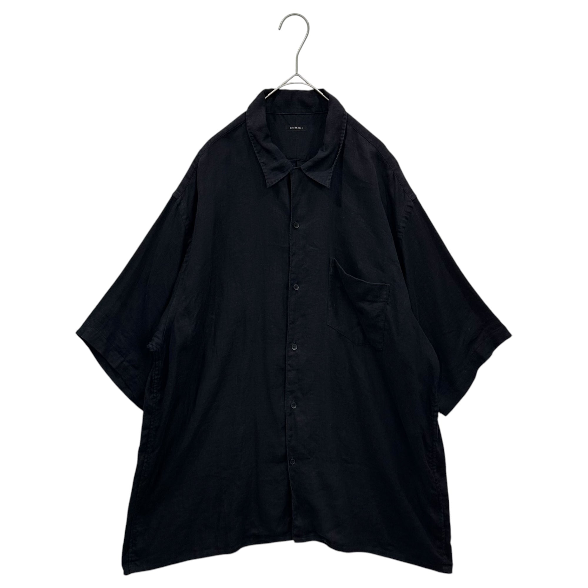 COMOLI(コモリ) 23SS Linen Twill S/S Open-Collar Shirt リネンツイル