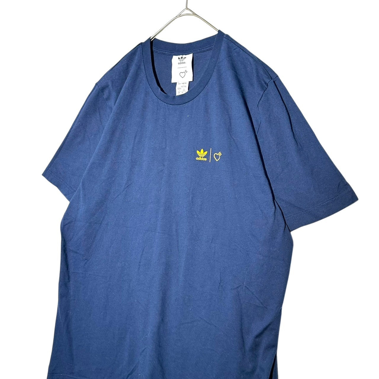 adidas×HUMAN MADE(アディダス×ヒューマンメイド) HM GRAPHIC TEE グラフィック Tシャツ GV4340 L ネイビー コラボ 半袖