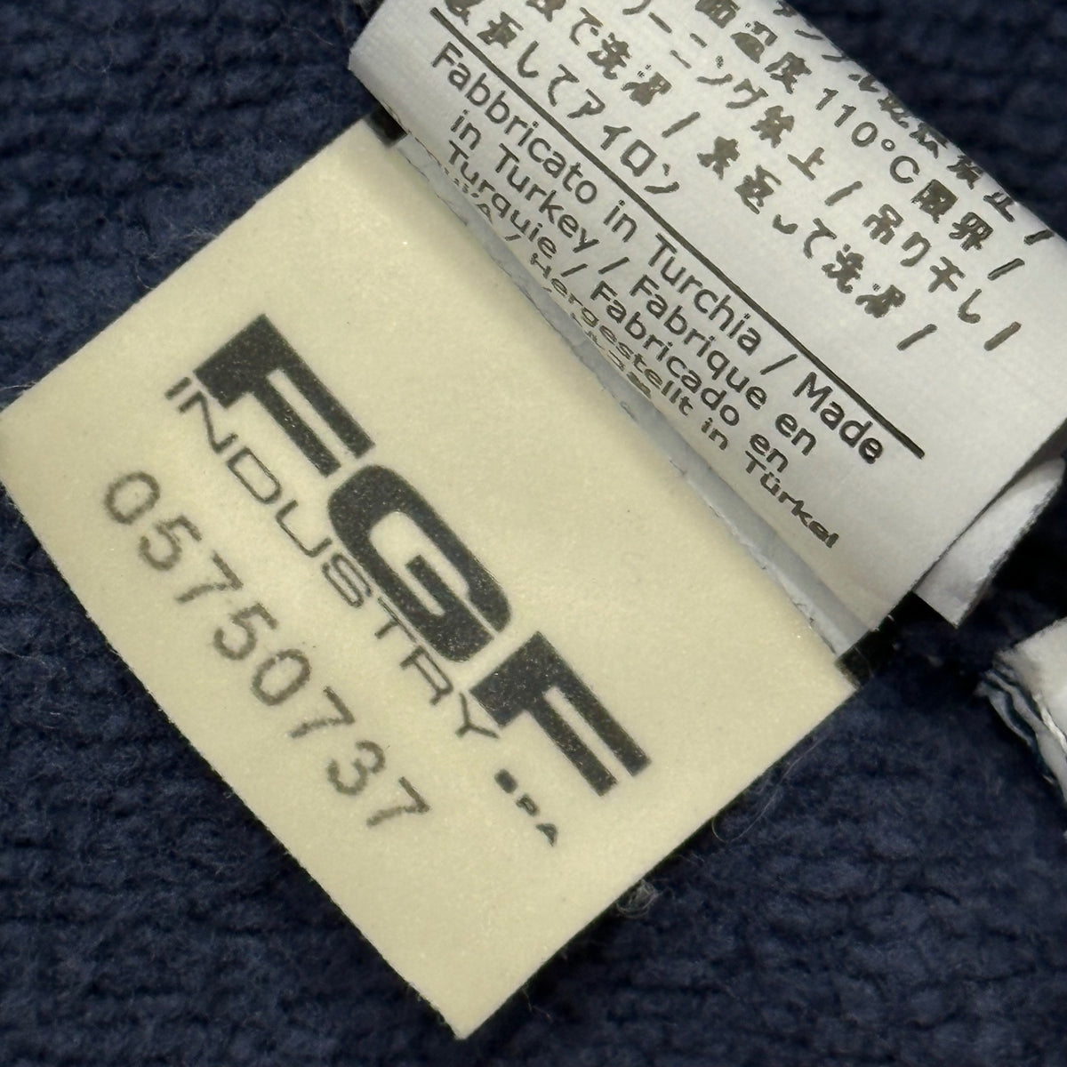 C.P.COMPANY(シーピーカンパニー) 2010～2015's Wide-Ribbed-Collar Sweat Zip-Up Blouson ワイド リブ カラー スウェット ジップ アップ ブルゾン CPU0290 1027 M ネイビー FGFタグ 05750737 ヴィンテージ加工