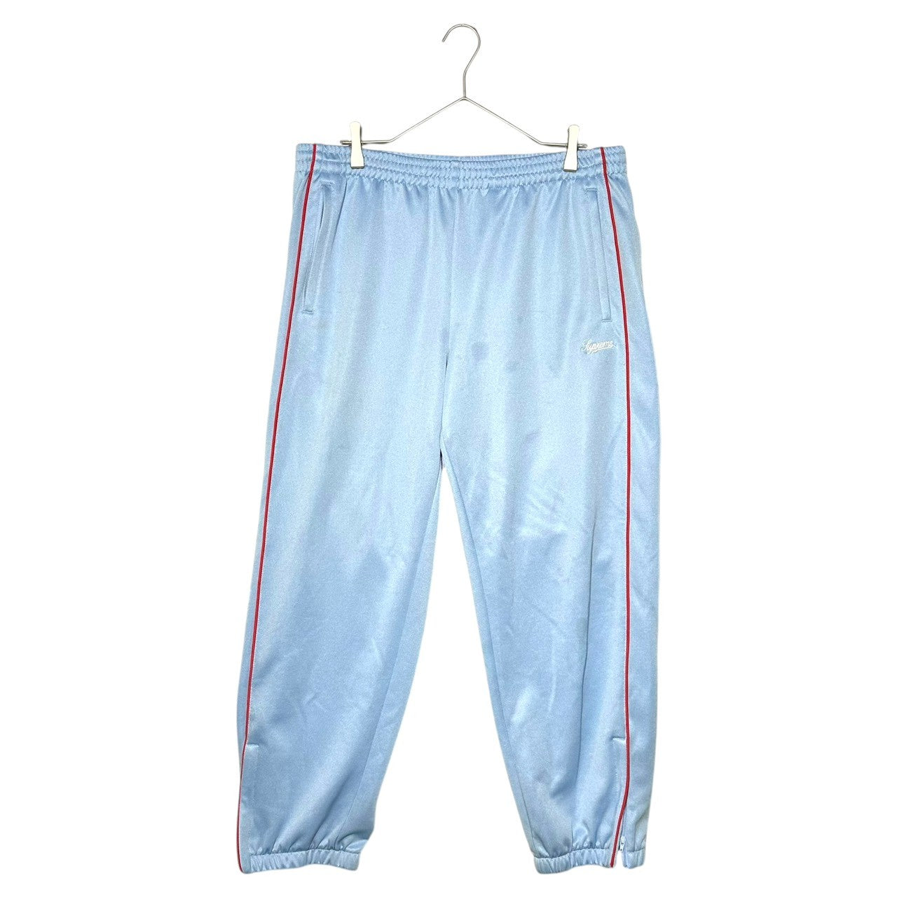 SUPREME(シュプリーム) 24SS Tricot Track Pant トリコ トラック パンツ L スカイブルー×レッド ロゴ ジャージ
