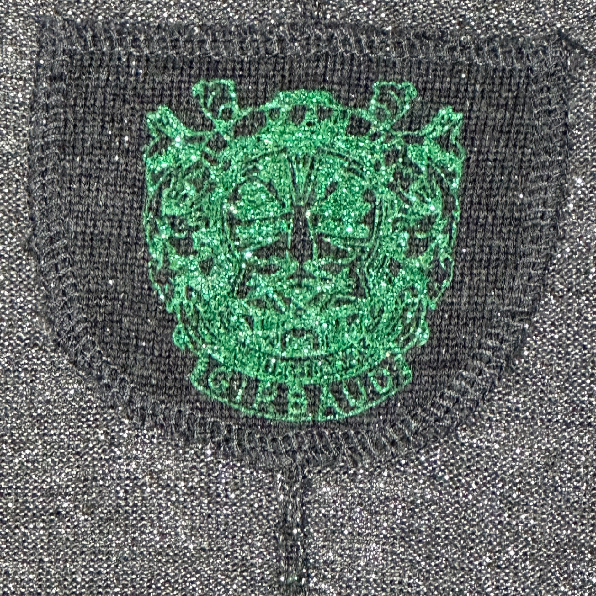 MARITHE FRANCOIS GIRBAUD(マリテフランソワジルボー) 00's Switch-Up Lame Knit Cardigan 切替 ラメ ニット カーディガン F7-8293 S グレー×グリーン Y2K