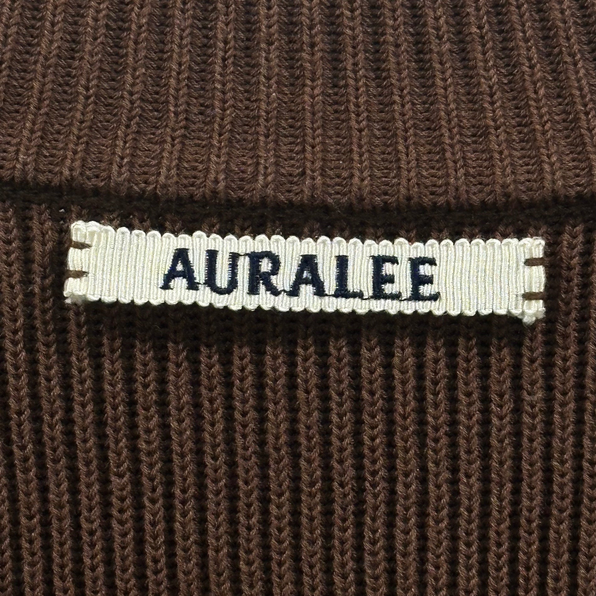 AURALEE(オーラリー) 23SS SUPER HARD TWIST RIB KNIT CARDIGAN スーパーハード ツイスト リブ ニット カーディガン A23SC01TR 4 ブラウン