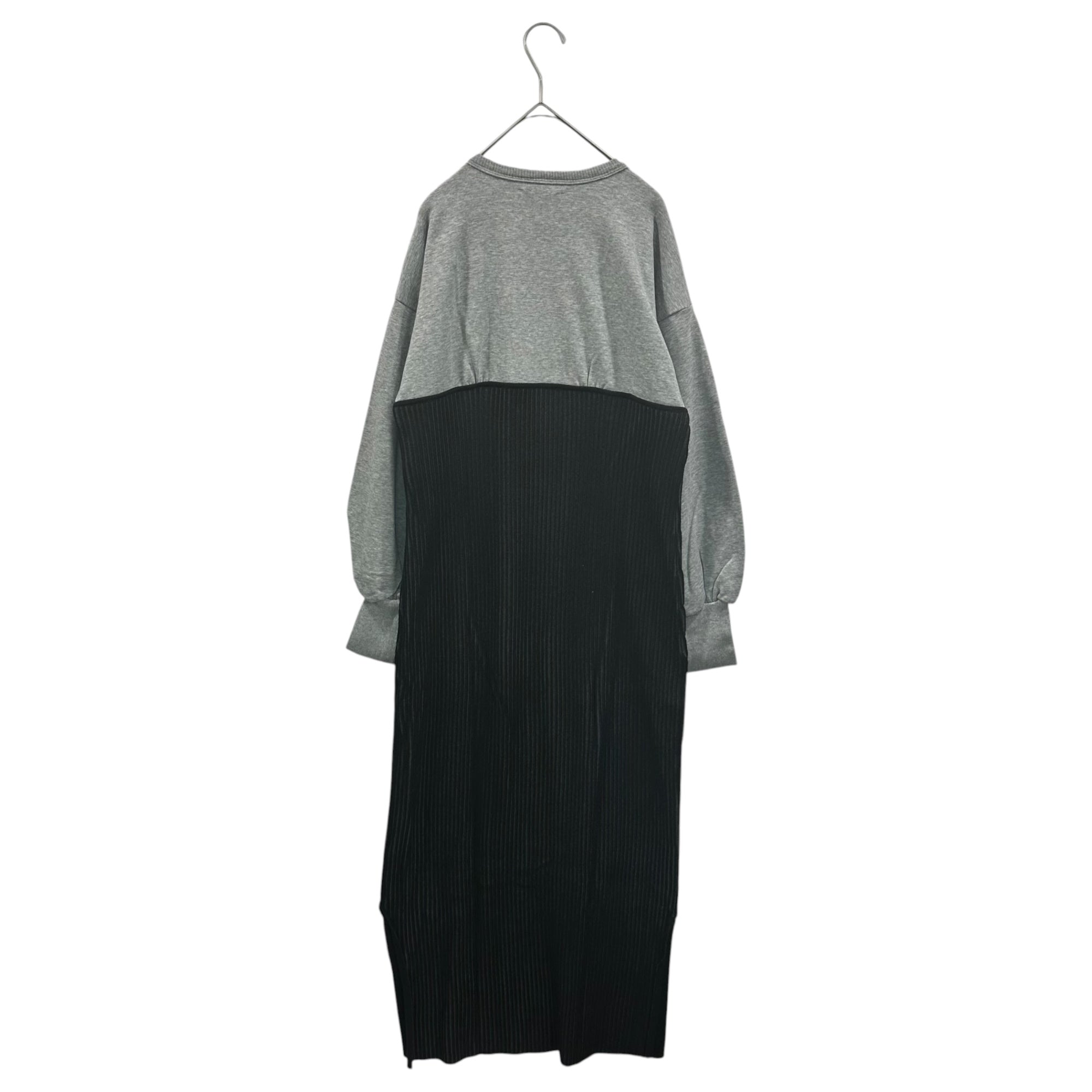 Ameri(アメリ) SWEAT KNIT DRESS スウェット ニット ワンピース 02020530951 M グレー×ブラック