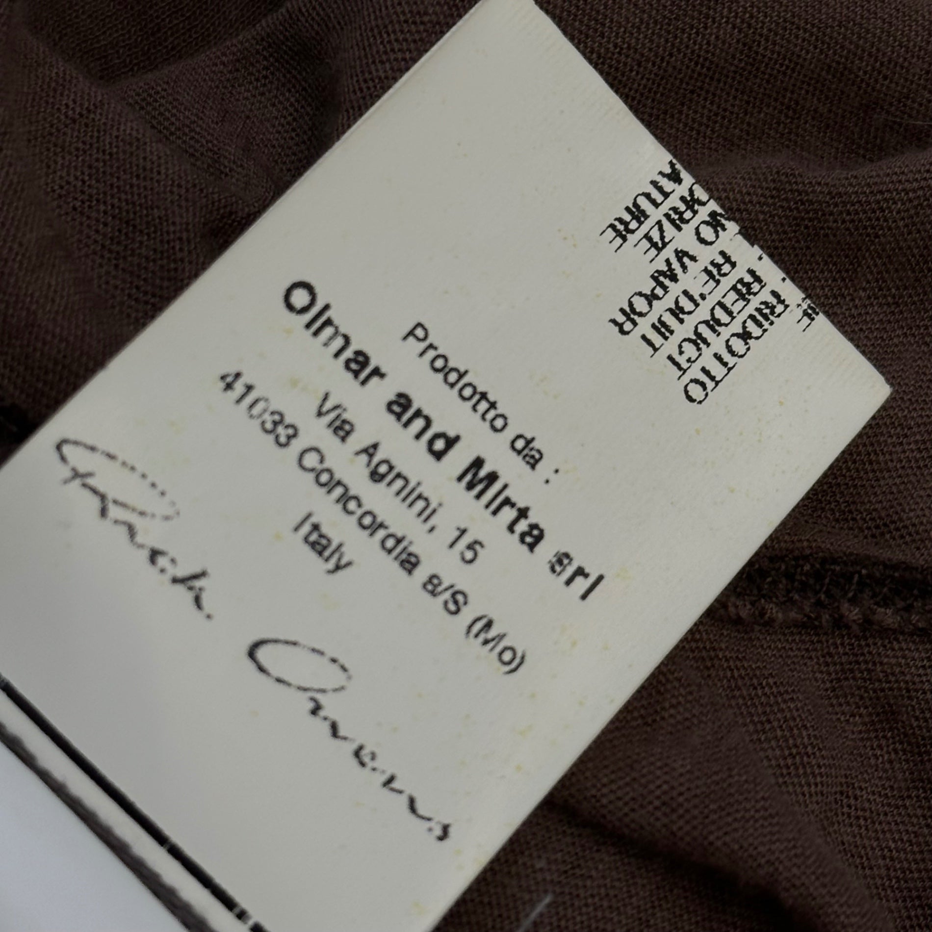 Rick Owens(リックオウエンス) 2013SS Cotton S/S Long T-shirt コットン 半袖 ロング Tシャツ RU5251 S ブラウン カットソー