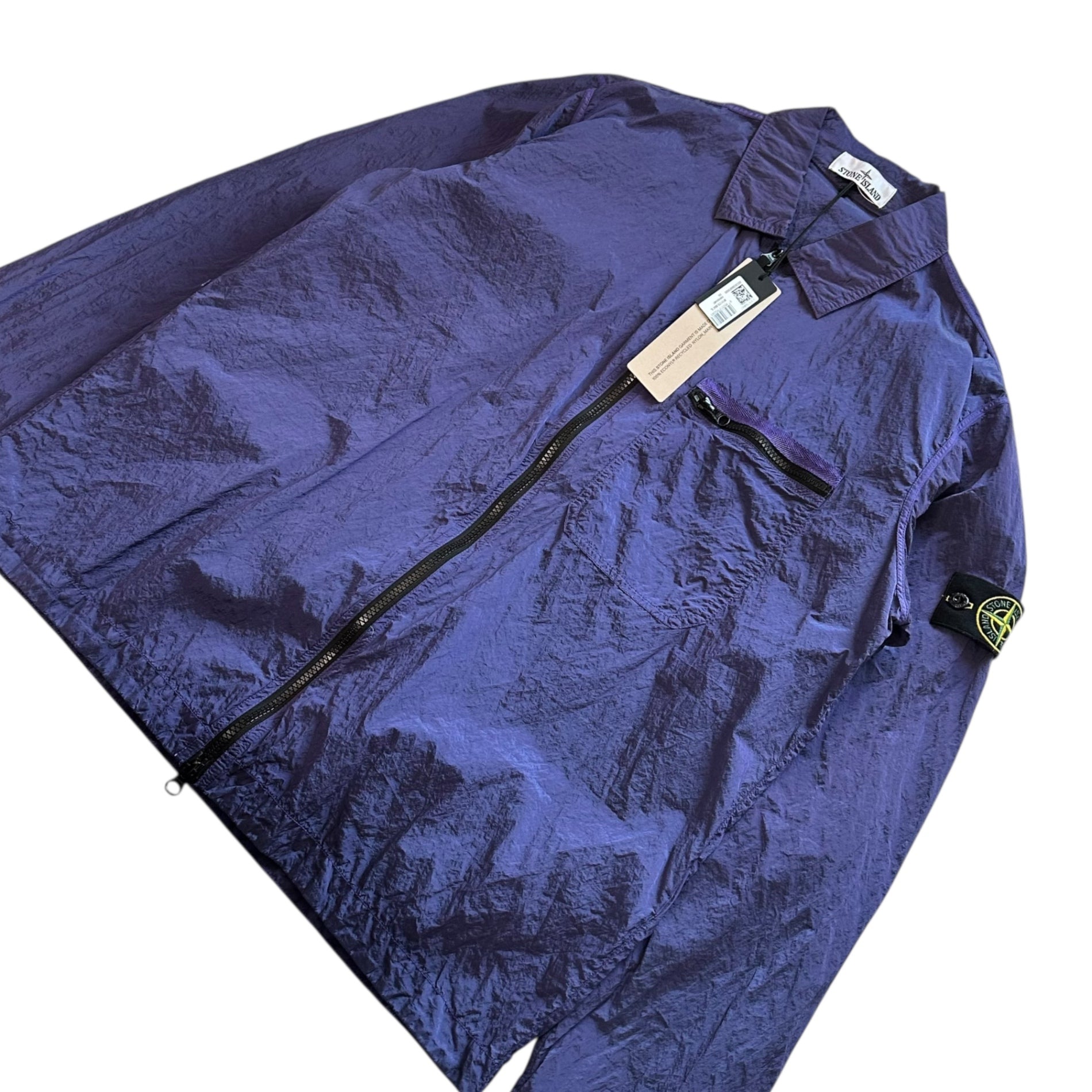 STONE ISLAND(ストーンアイランド) 24SS Nylon Metal Shirt Jacket ナイロン メタル シャツ ジャケット 801511219 XL パープル