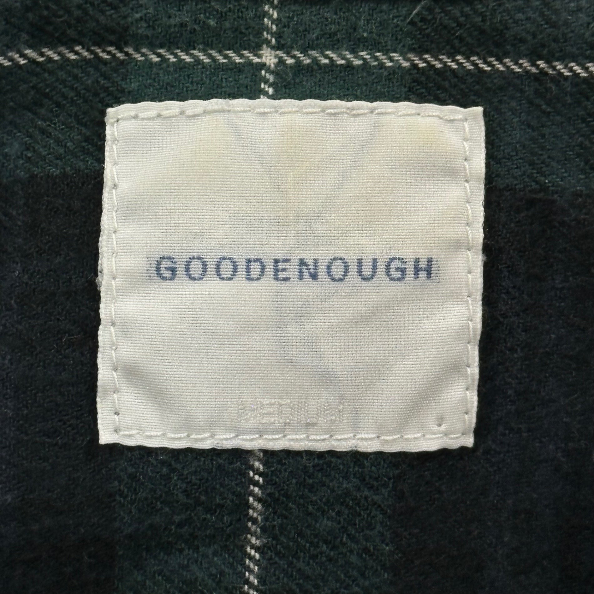 GOODENOUGH(グッドイナフ) 00's Glam G Tartan Check Long-Sleeve Shirt グラムG タータンチェック 長袖 シャツ M ダークグリーン×ダークネイビー