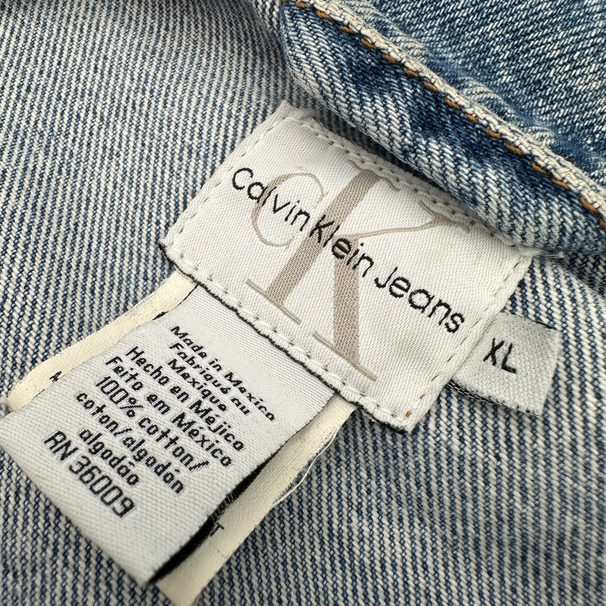 Calvin Klein Jeans(カルバンクラインジーンズ) Over Sized Denim Jacket オーバーサイズ デニム ジャケット XL ライトインディゴ