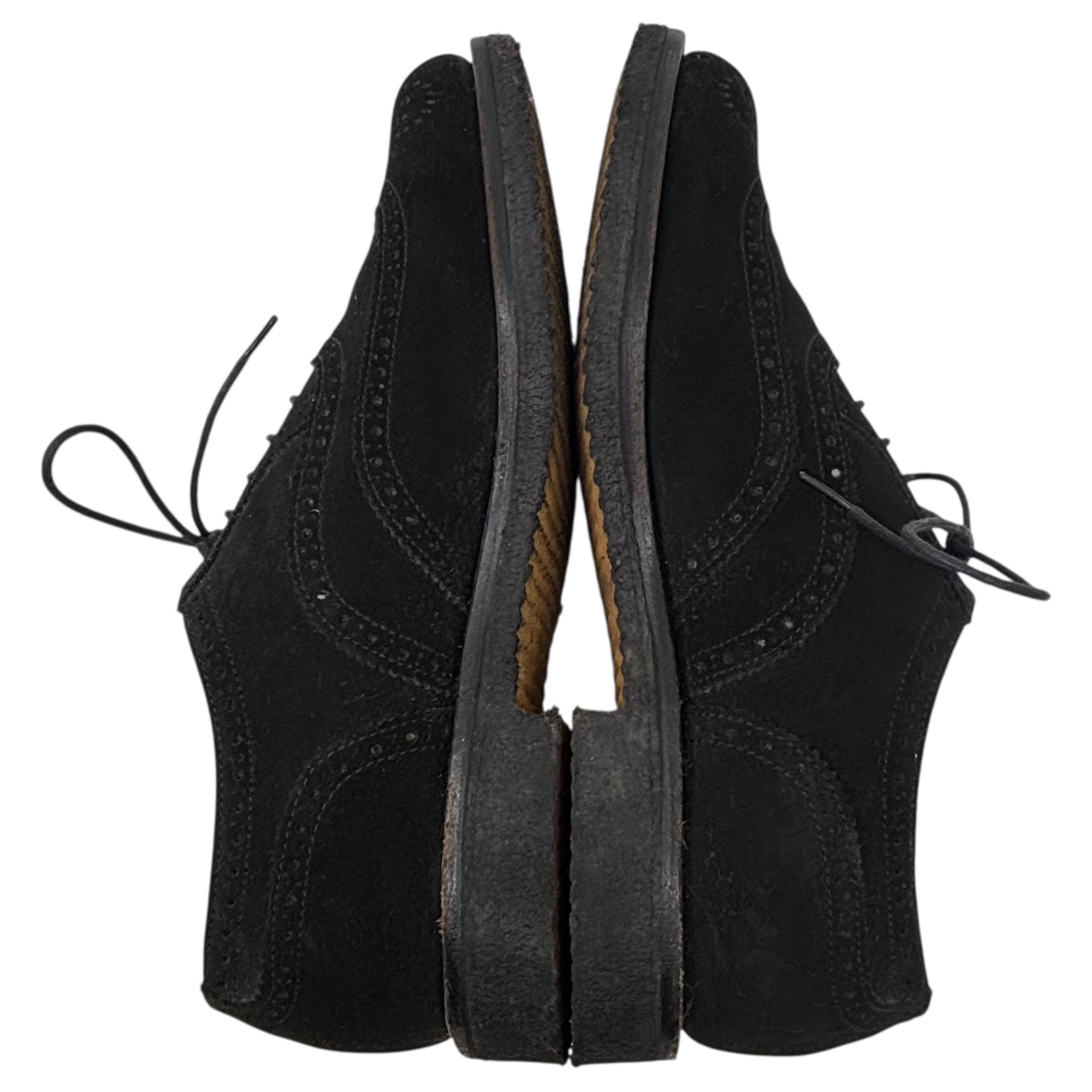REGAL(リーガル) Wingtip Crepe Sole Suede Leather Shoes ウィングチップ クレープソール スウェード レザー シューズ 25.5cm ブラック