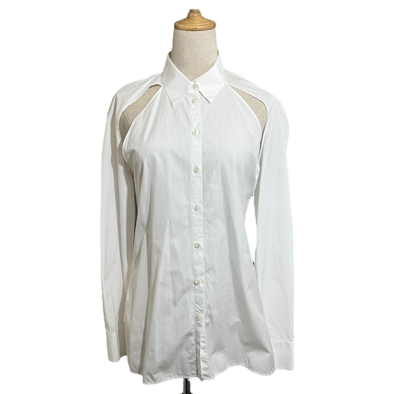 MAISON MARGIELA(メゾンマルジェラ) 18SS Back hole, side cut, long sleeve shirt 背面・袖カット 長袖 シャツ S51DL0247 S44720 40(L程度) ホワイト