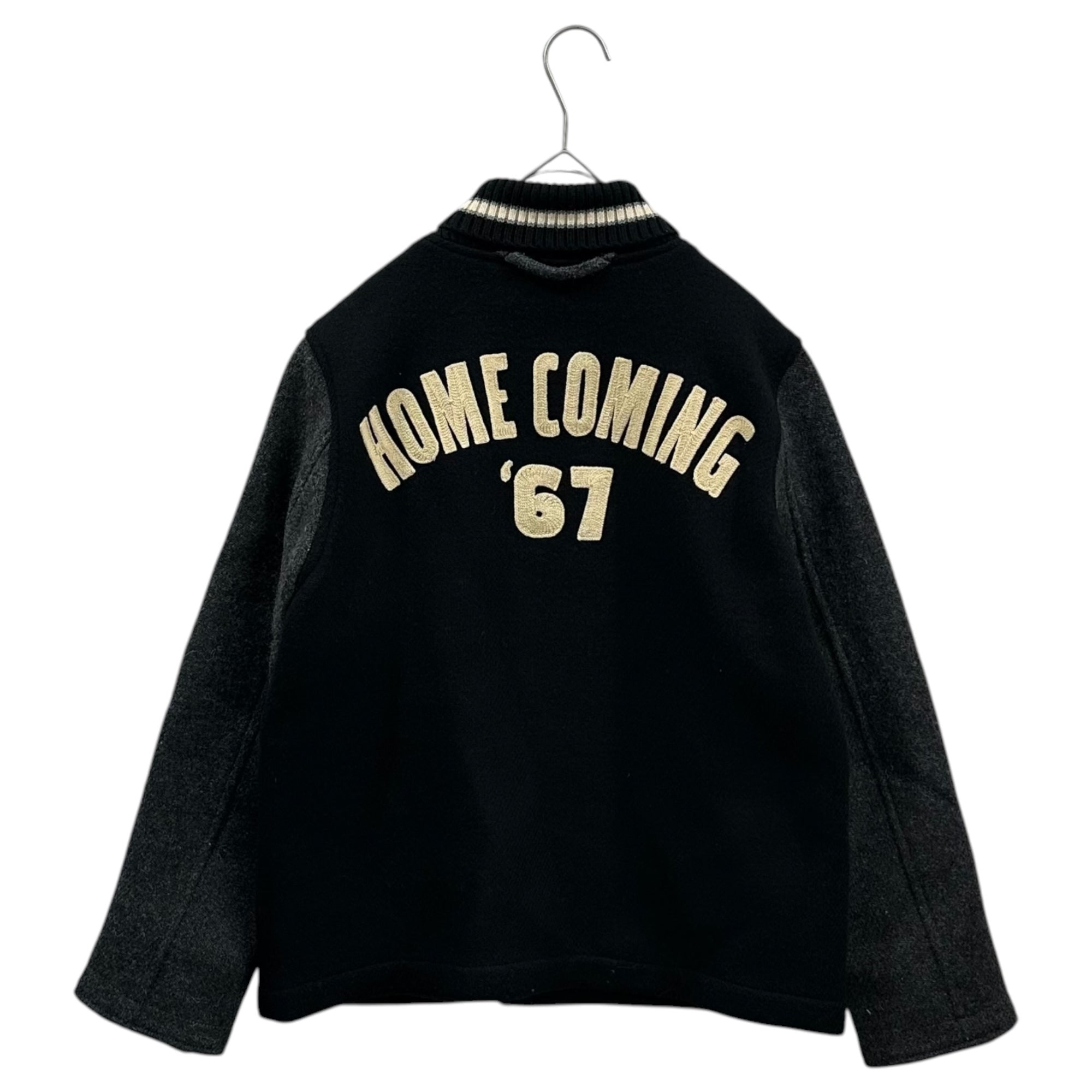 HOLLYWOOD RANCH MARKET(ハリウッドランチマーケット) Melton Wool Pharaoh Jacket メルトン ウール ファラオ ジャケット 1 ブラック×グレー スタジャン