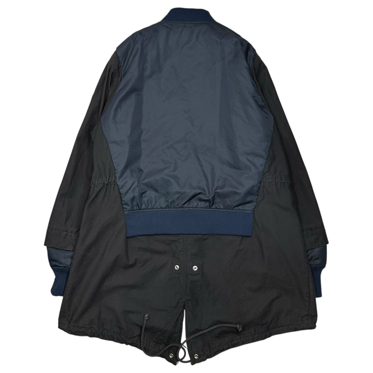 DIESEL(ディーゼル) Distressed MA-1 Docked Fishtail Parka ヴィンテージ加工 MA-1 ドッキング モッズコート 00E8F203 M ブラック×ネイビー