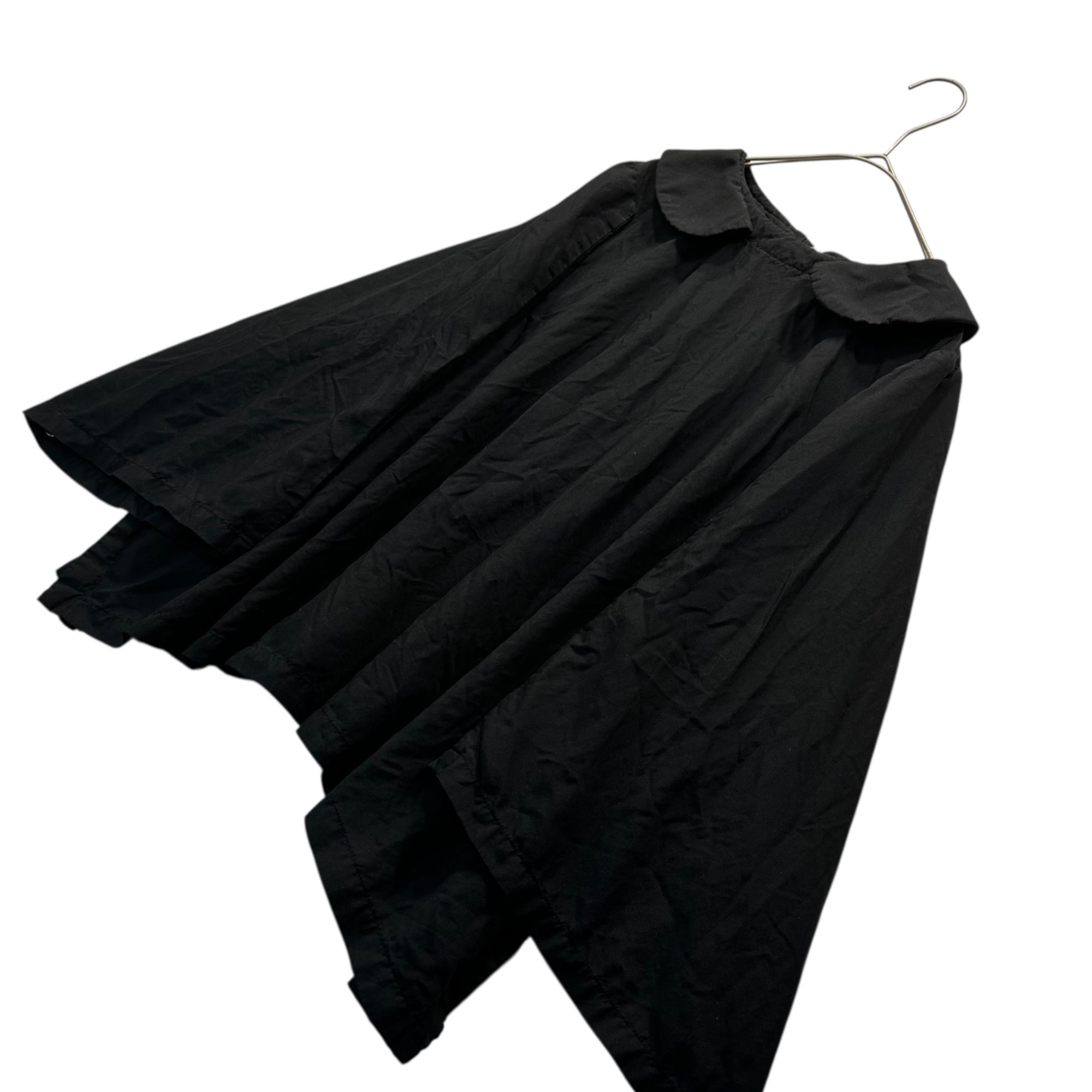 COMME des GARCONS COMME des GARCONS(コムデギャルソンコムデギャルソン) 22AW Round Collar Back Zip Flare Sleeve Blouse 丸襟 バックジップ フレアスリーブ ブラウス RJ-B003 XS ブラック AD2022