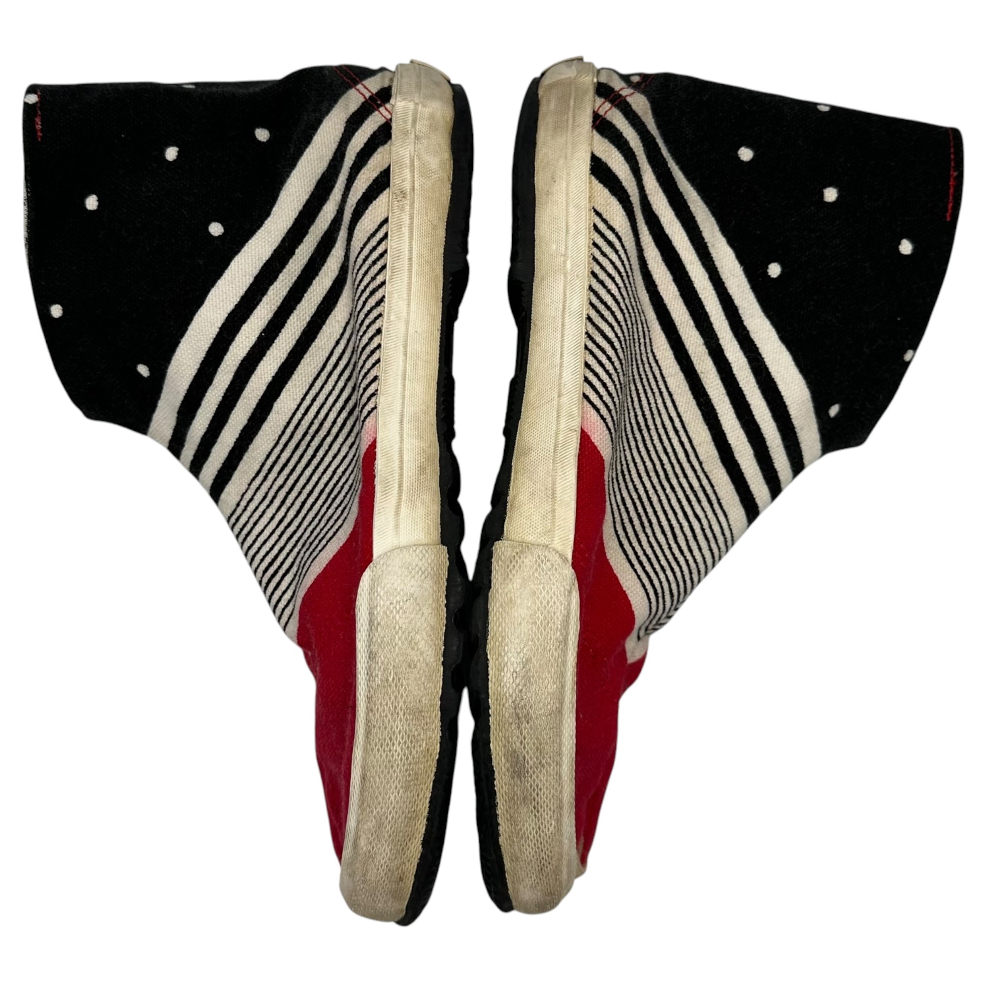 SOU・SOU(ソウソウ) Tabis and sneakers 足袋 スニーカー レッド×アイボリー×ブラック