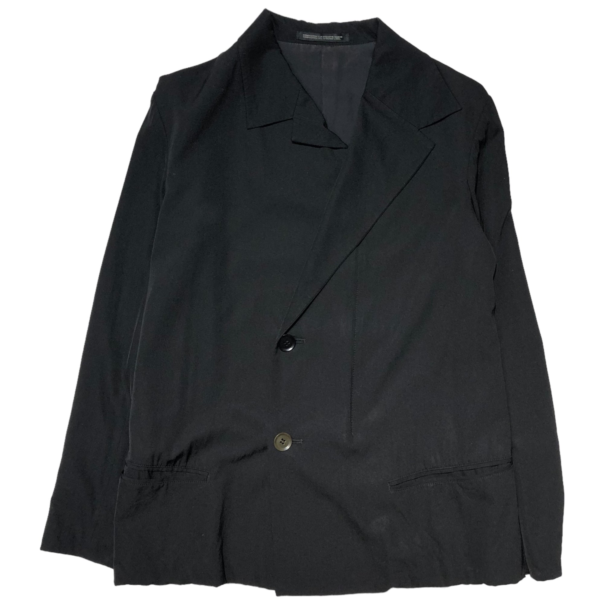 Y's(ワイズ) Zip modified design tailored jacket ジップ 変形 デザインテーラード ジャケット YQ-J14-102 4(L~XL程度) ブラック