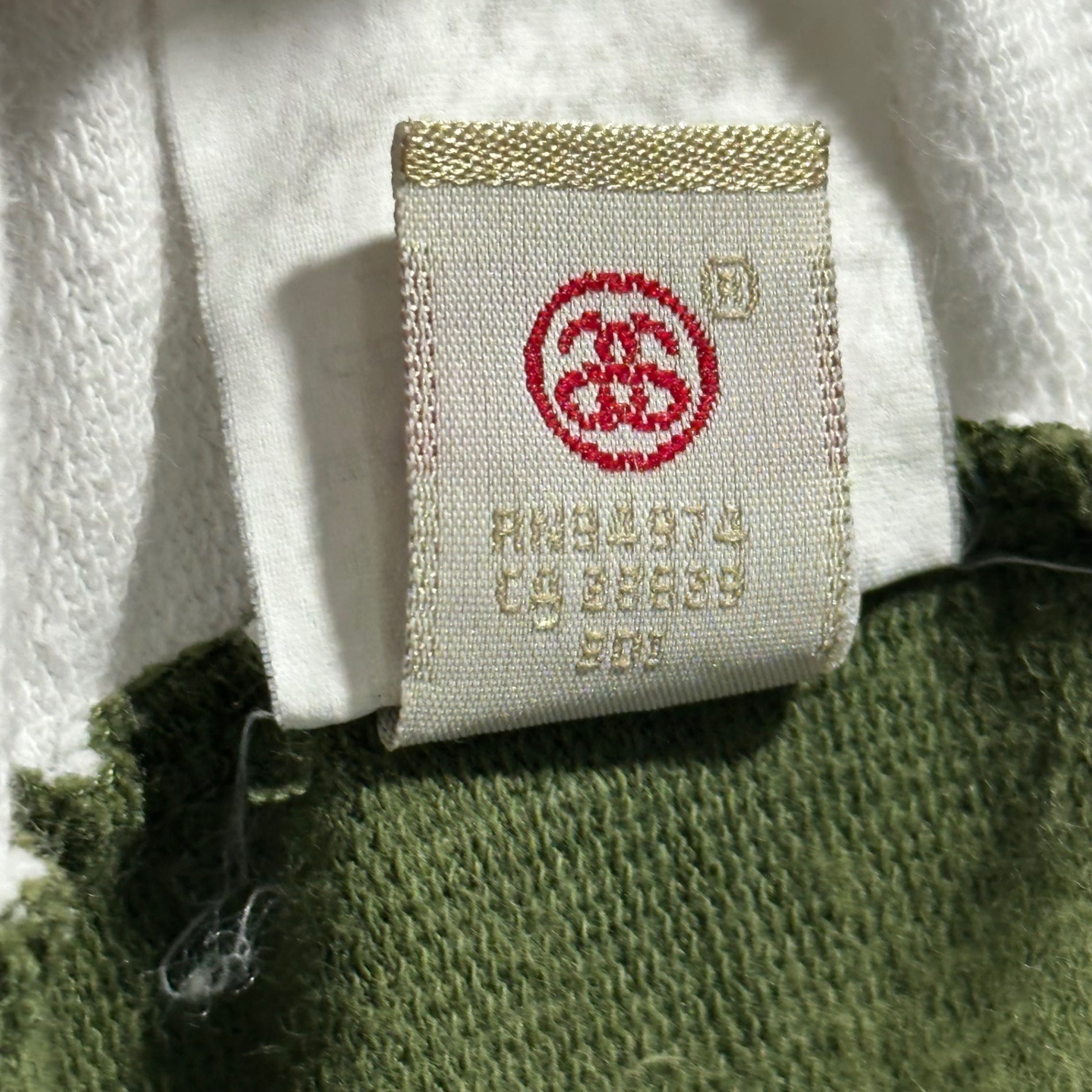 STUSSY(ステューシー) PEACE and PROSPeRITY Raglan long sleeve top ラグラン 長袖 カットソー  CA 26629 501 表記無(L程度) ホワイト×カーキ