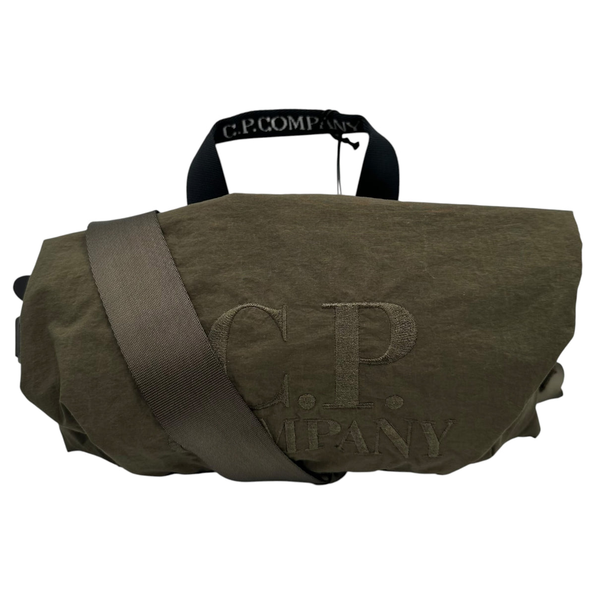 C.P.COMPANY(シーピーカンパニー) 2025SS  Plain Paper Touch Waistbag プレーン ペーパー タッチ ウエスト バッグ 18CMAC298A モスグリーン ボディ 斜め掛け ポーチ