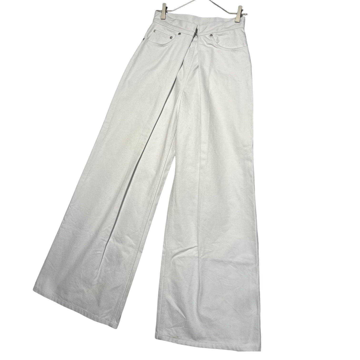 JOHN LAWRENCE SULLIVAN(ジョンローレンスサリバン) Rigid denim wide pants リジット ワイド デニム  パンツ JLSW-01-L L ホワイト