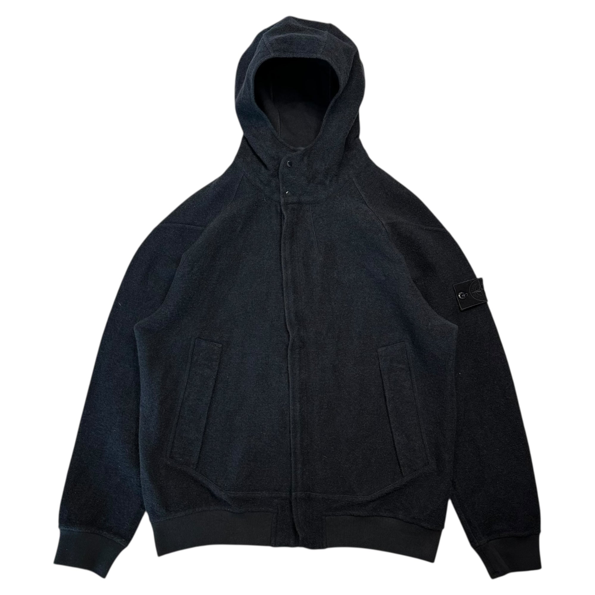 STONE ISLAND(ストーンアイランド) 20AW GHOST PIECE Cotton Wool Hooded Jacket コットン ウール フーデッド ジャケット 7315651F5 XL ネイビー ネイビーワッペン マウンテンパーカー