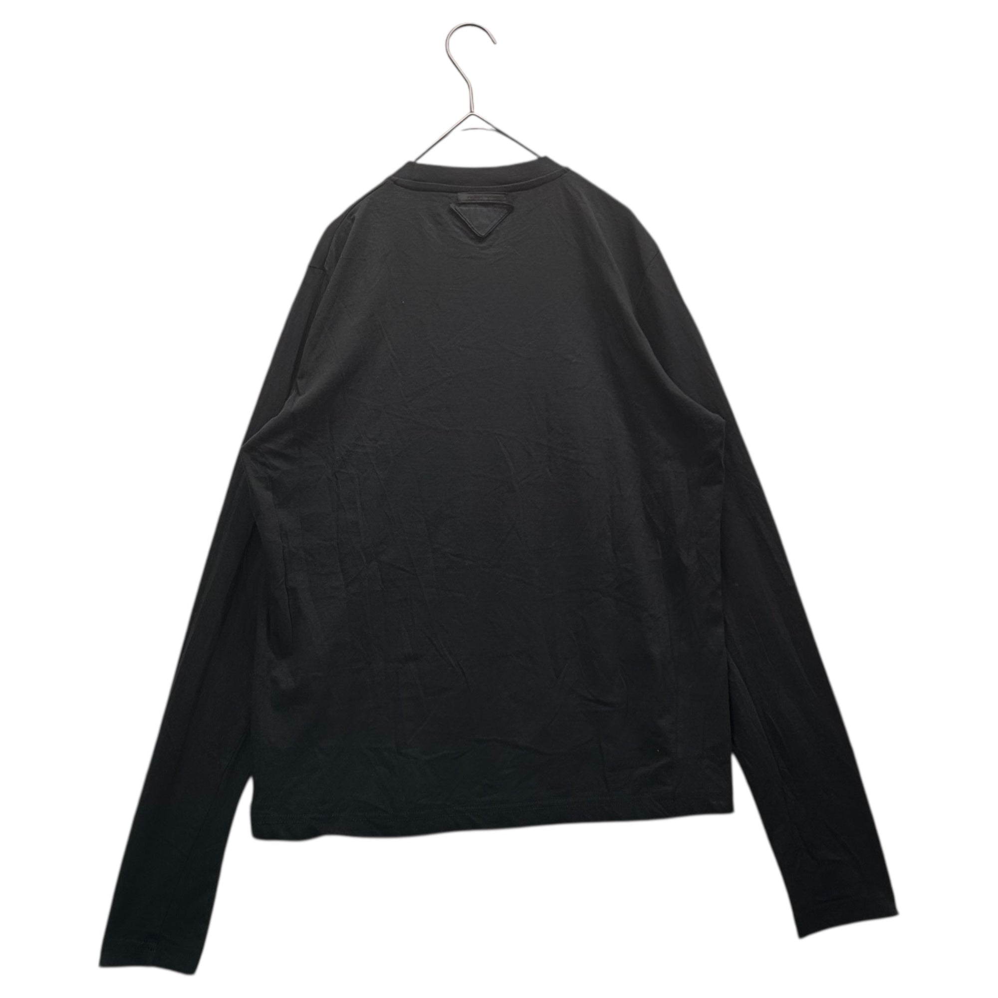 PRADA(プラダ) 2009’s Triangle Logo L/S T-Shirt ロゴ 長袖 Tシャツ S ブラック カットソー