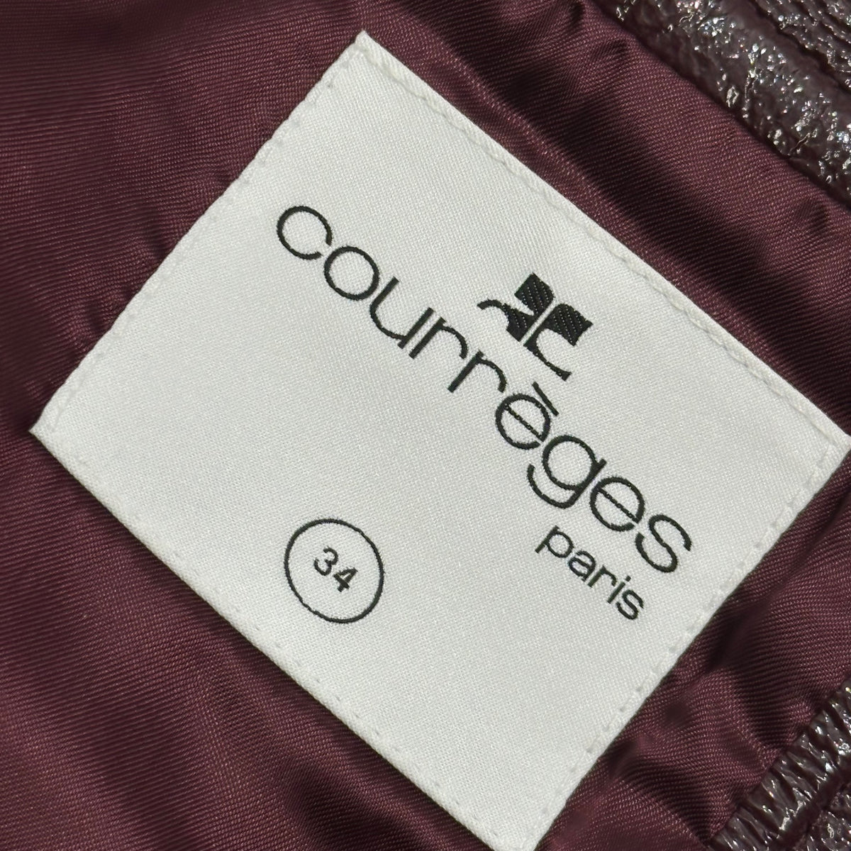 courreges(クレージュ) Vinyl Midi Skirt ビニール ミディ スカート 8624-343-0103 34 ボルドー