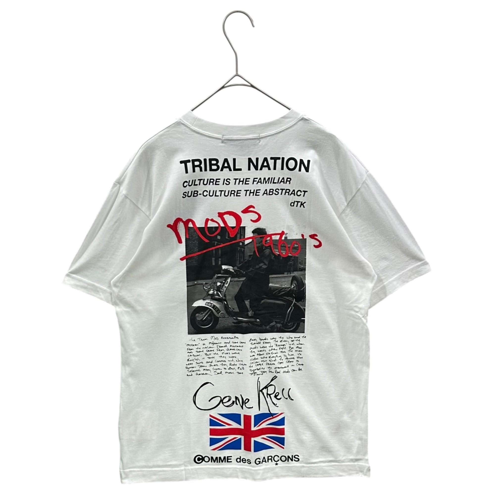 COMME des GARCONS(コムデギャルソン) 2002AW ”Gene Krell” MODS 1960's Tee 青山限定 ジーンクレール モッズ Tシャツ KG-T001 M ホワイト AD2002 00's