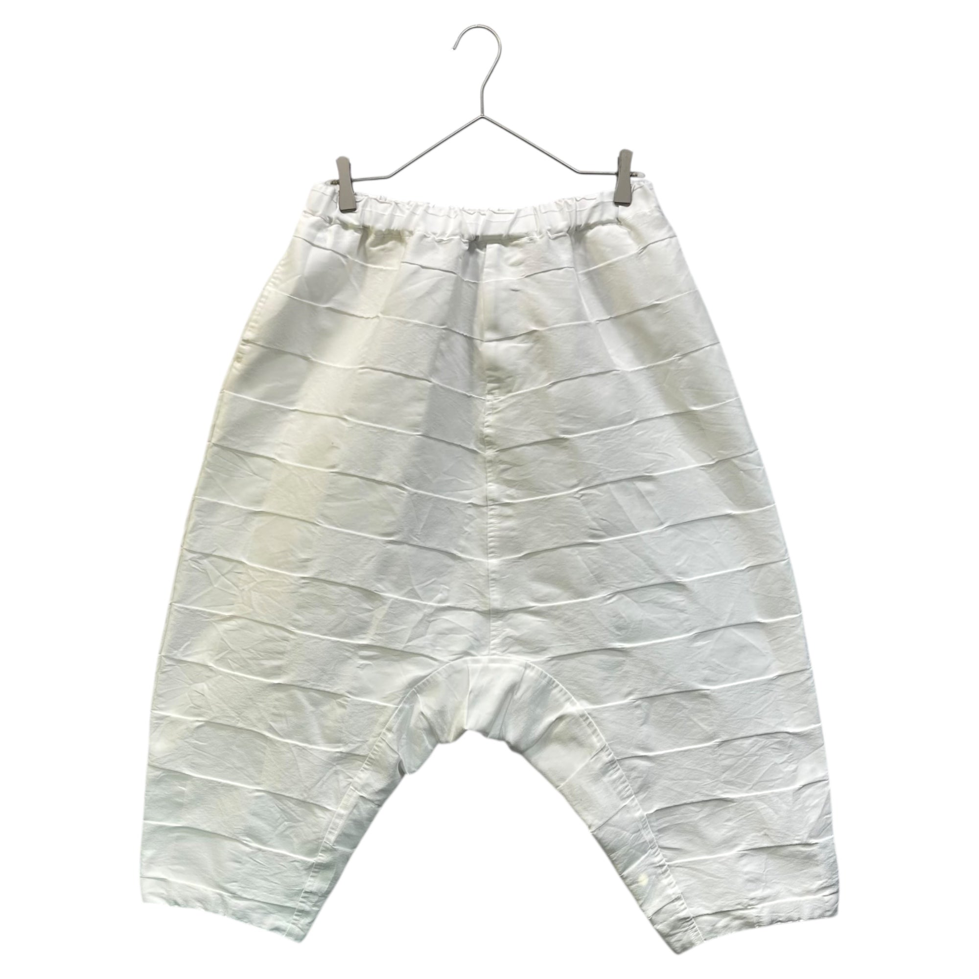 BLACK COMME des GARCONS(ブラックコムデギャルソン) 23SS Estelle Check Woven Sarouel Wide Pants エステル チェック 織り サルエル ワイド パンツ  1K-P011 M ホワイト AD2022